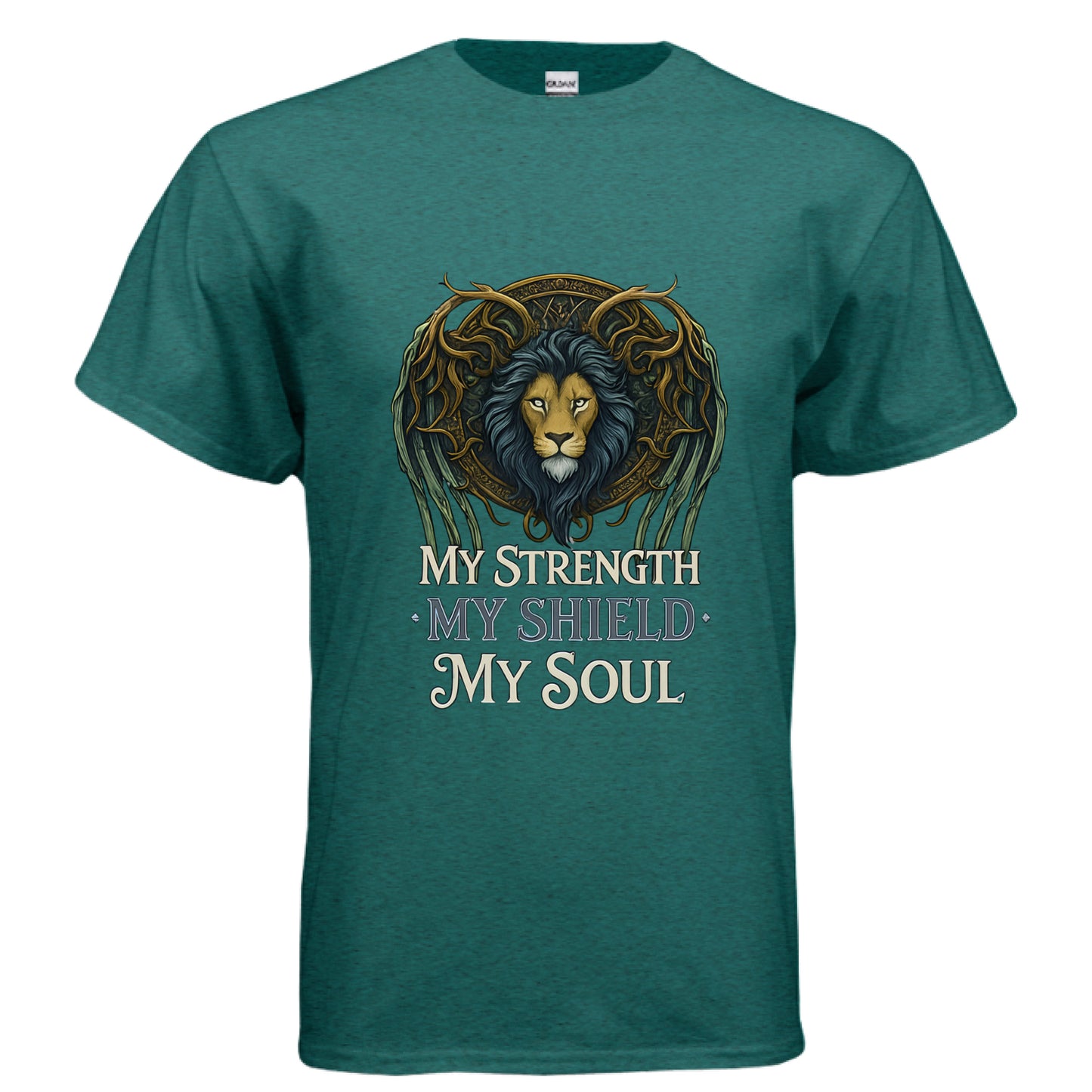 My Strength My Shield Faith T-Shirt ANTIQUE JADE DOME Salvation Clothing and Accessories Apparel