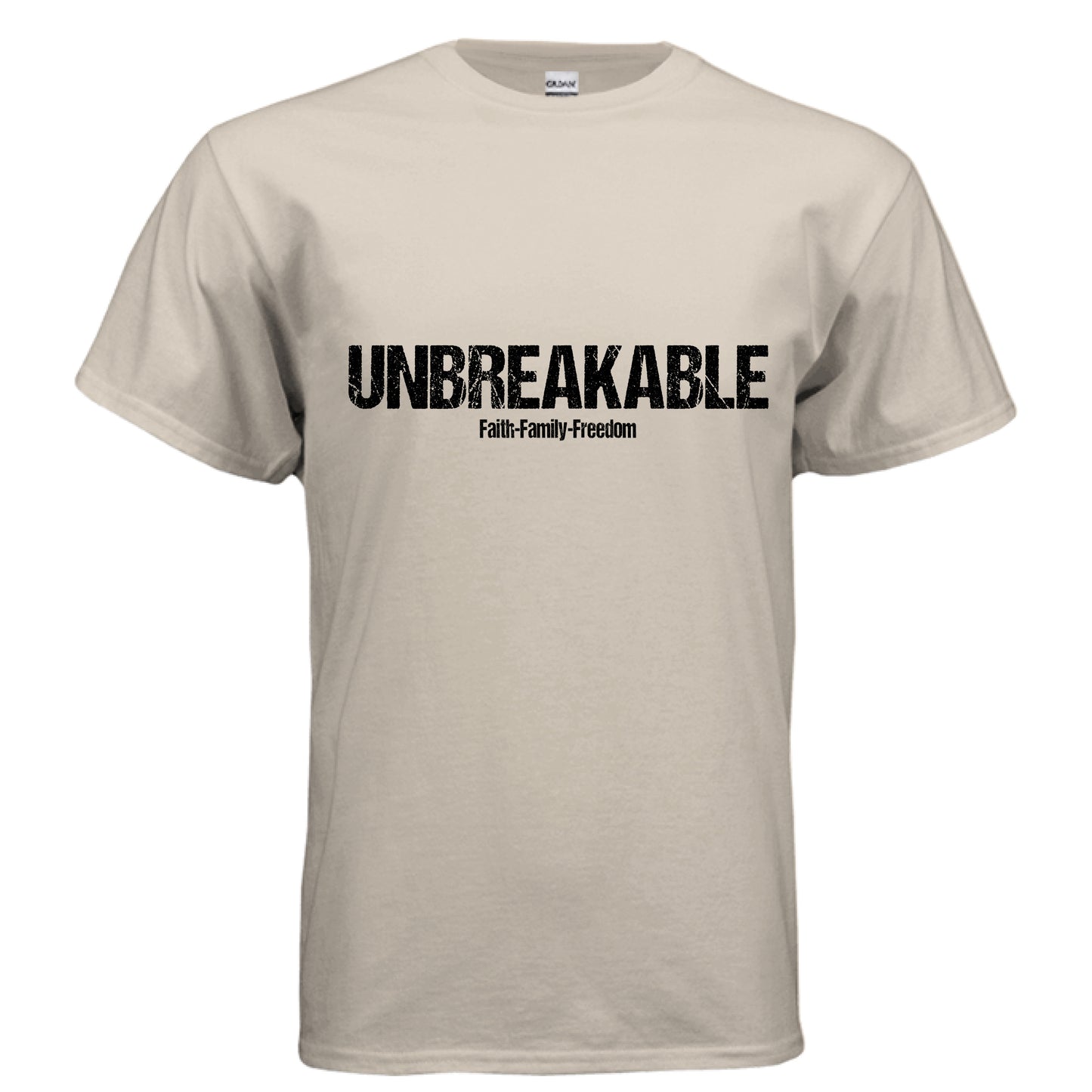 Unbreakable Faith T-Shirt (Black Letter) SAND Salvation Clothing and Accessories Apparel