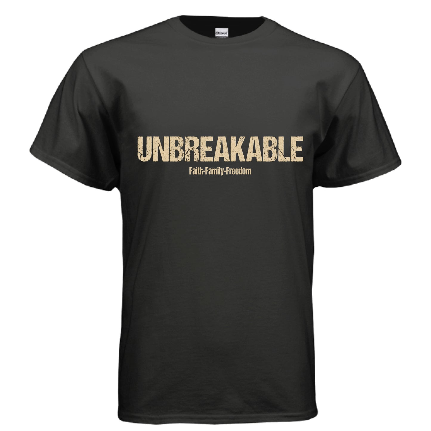 Unbreakable Faith T-Shirt (Flesh color Letter) BLACK Salvation Clothing and Accessories Apparel