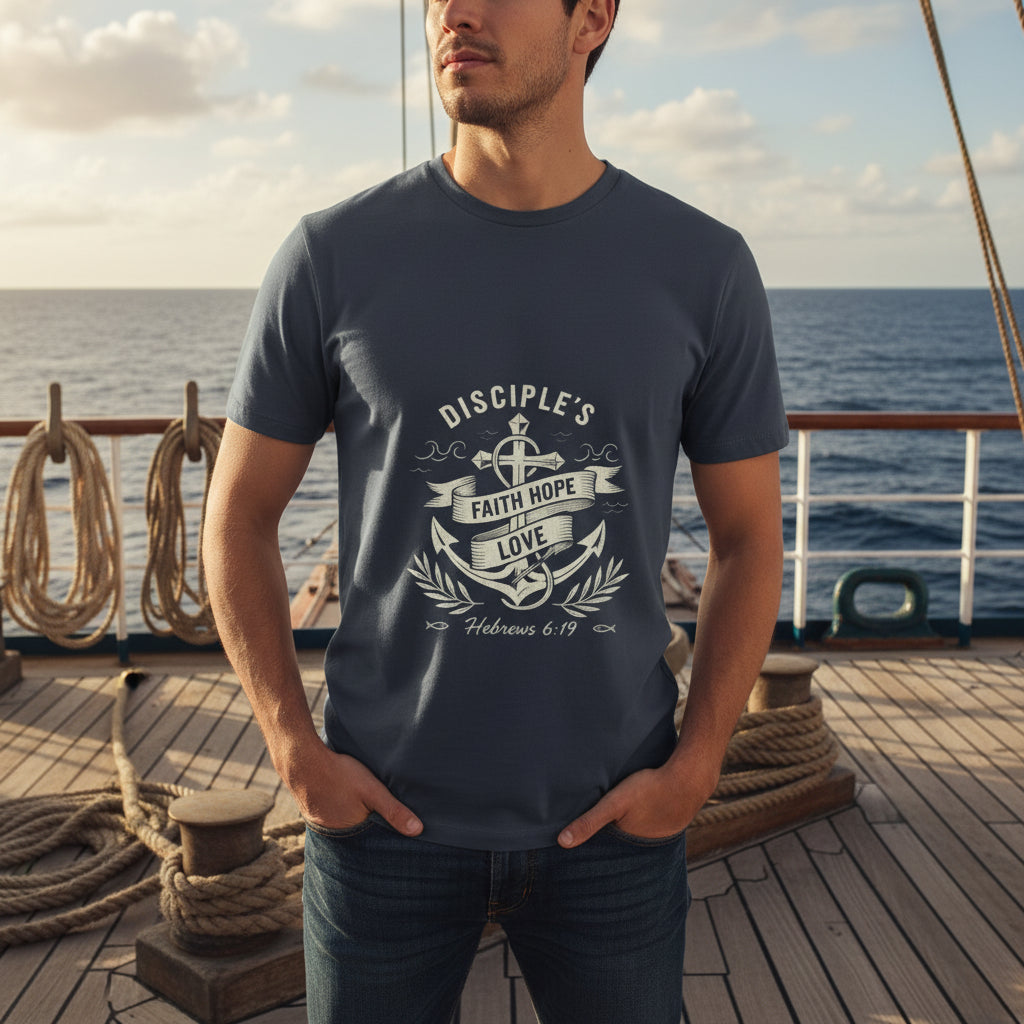 Disciples Faith T-Shirt NAVY Salvation Clothing and Accessories Apparel