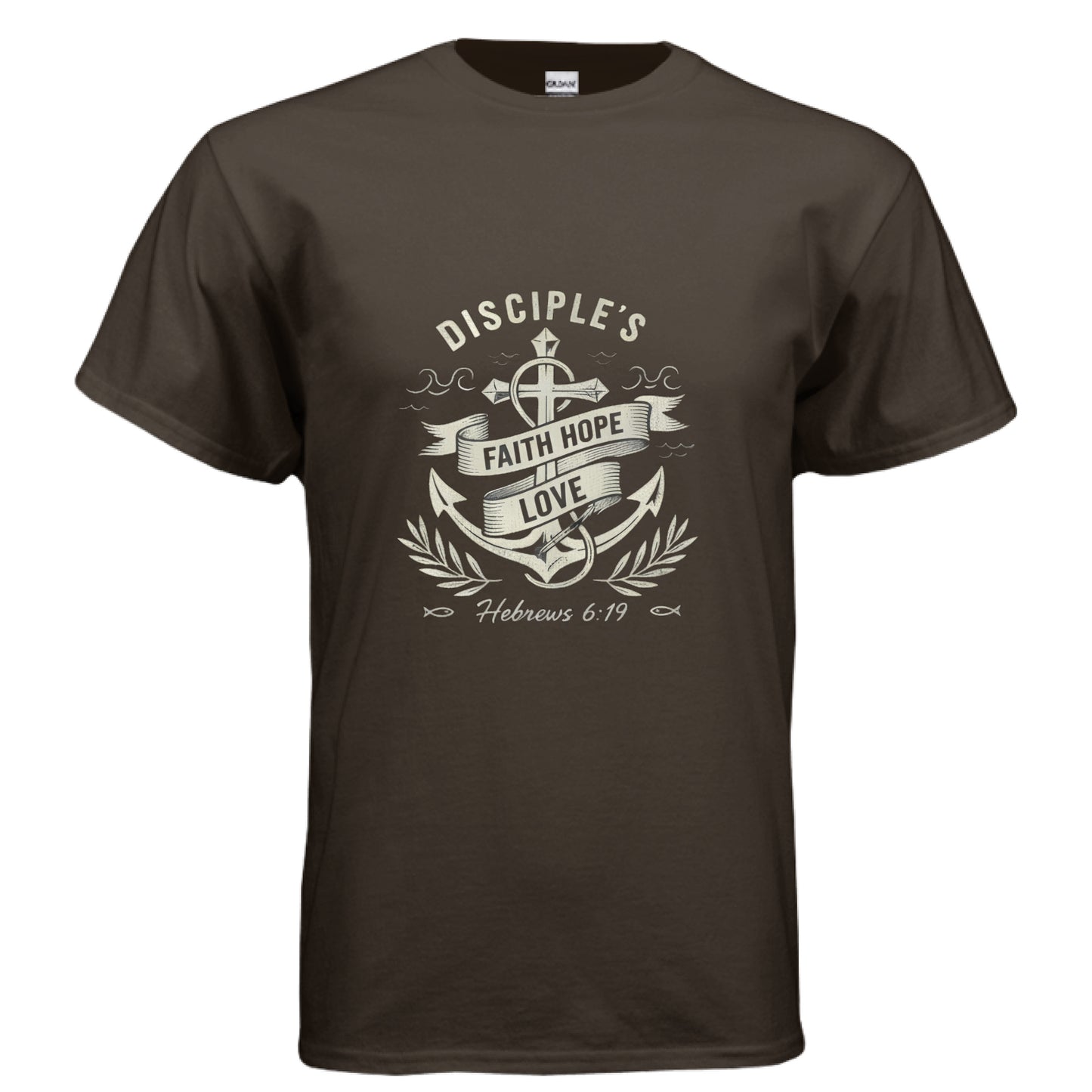 Disciples Faith T-Shirt DARK CHOCOLATE Salvation Clothing and Accessories Apparel