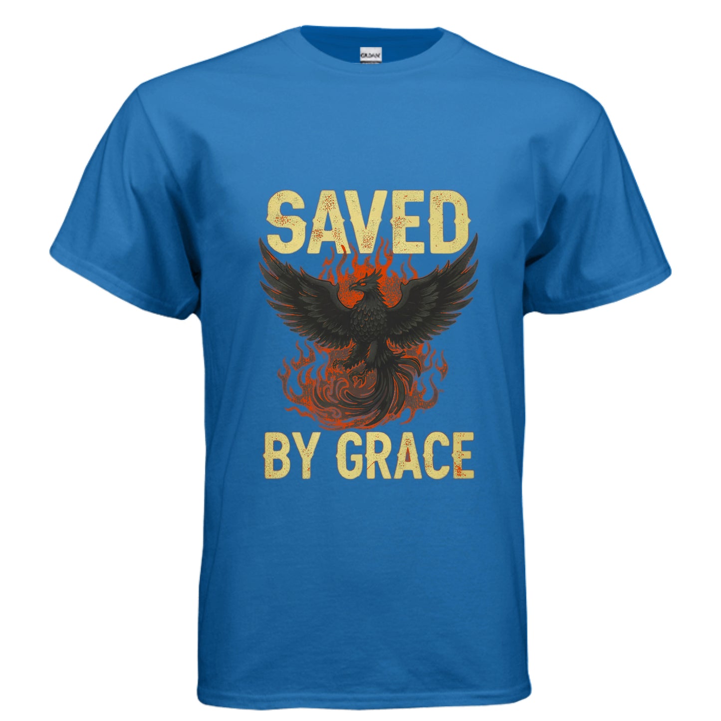 Saved By Grace Faith T-Shirt (Jelly Roll Inspired) ROYAL Salvation Clothing and Accessories Apparel