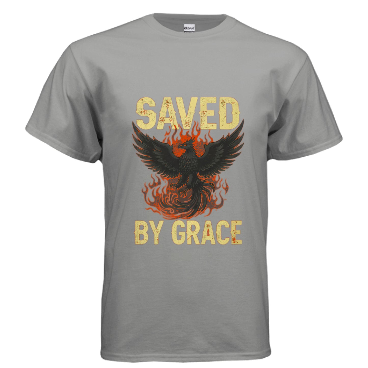 Saved By Grace Faith T-Shirt (Jelly Roll Inspired) GRAVEL Salvation Clothing and Accessories Apparel