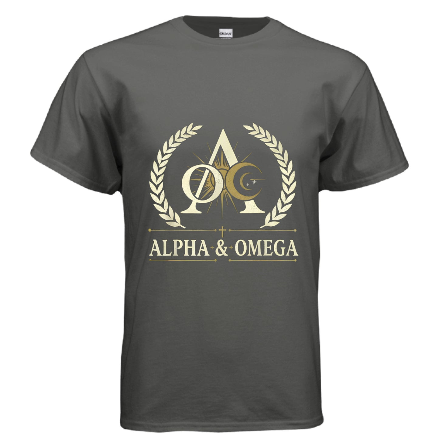 Alpha and Omega Faith T-Shirt CHARCOAL Salvation Clothing and Accessories Apparel