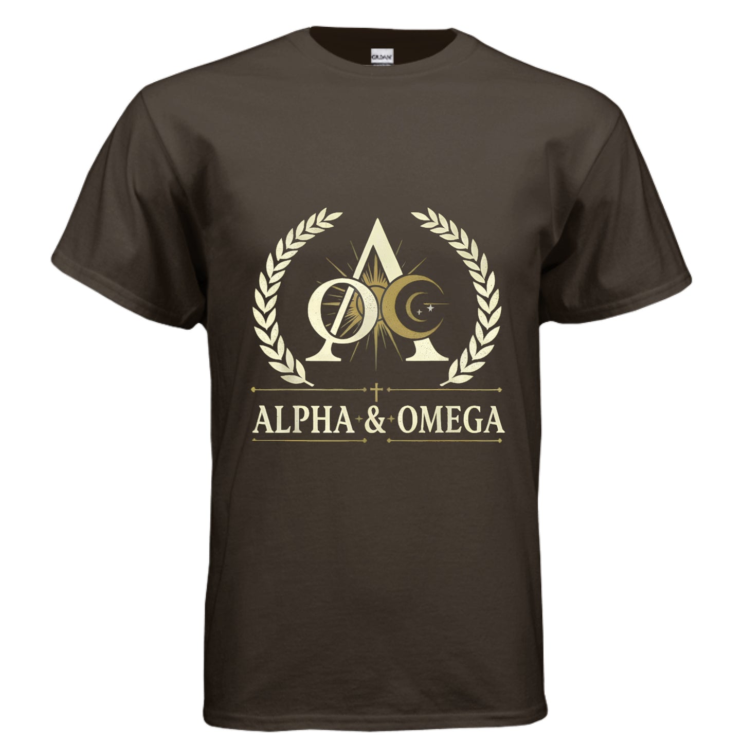 Alpha and Omega Faith T-Shirt DARK CHOCOLATE Salvation Clothing and Accessories Apparel
