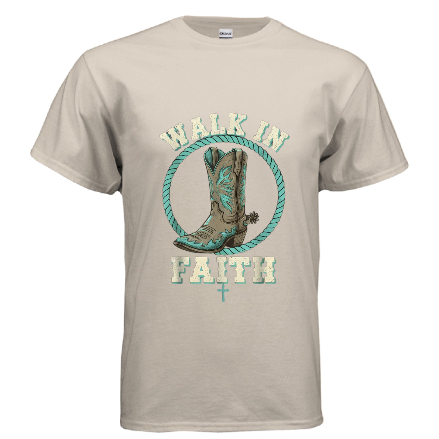 Walk in Faith Faith T-Shirt SAND Salvation Clothing and Accessories Apparel