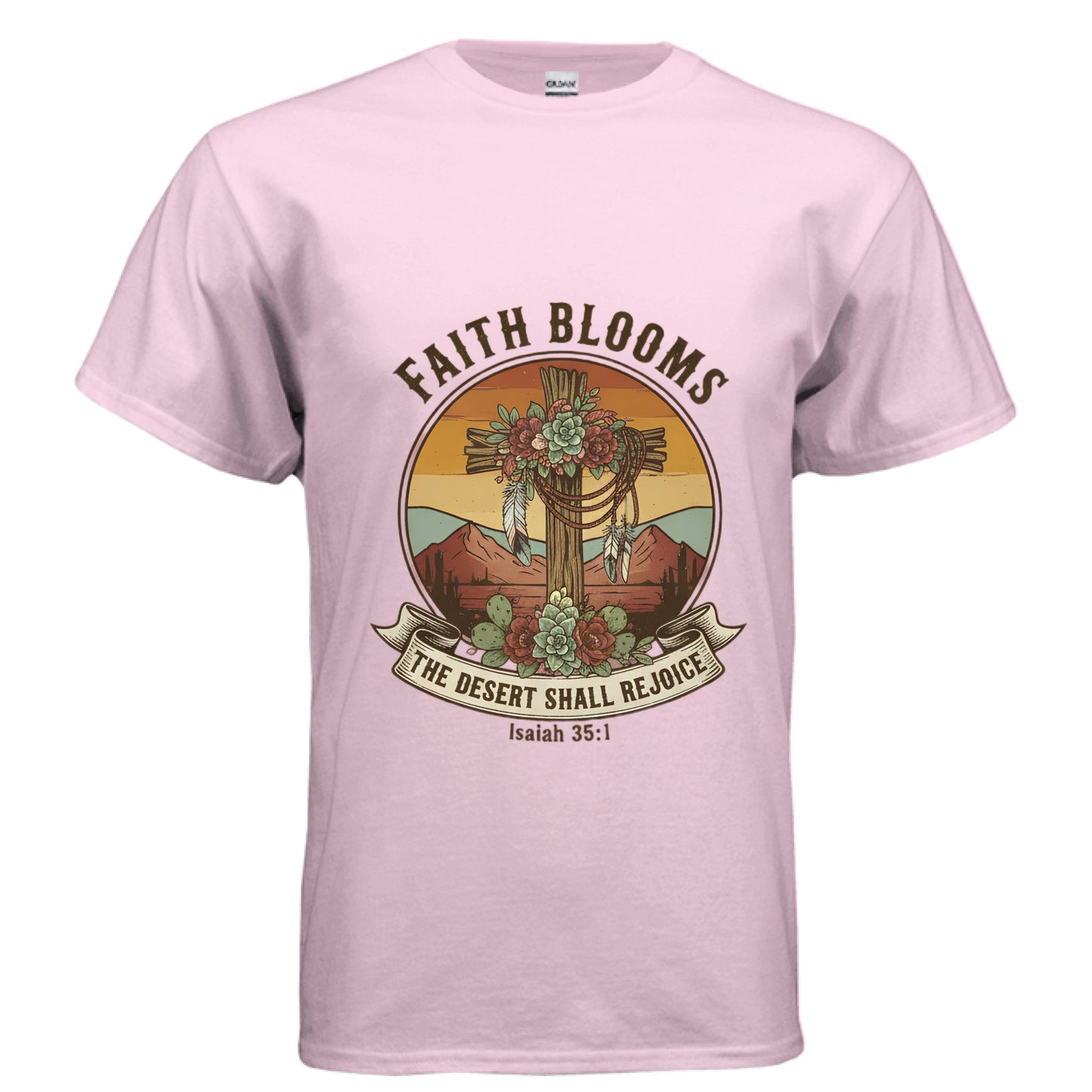 Faith Blooms Faith T-Shirt LIGHT PINK Salvation Clothing and Accessories Apparel