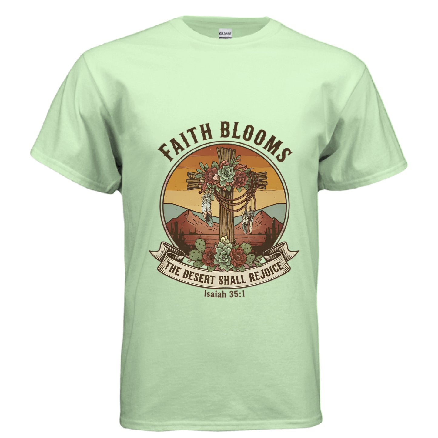 Faith Blooms Faith T-Shirt MINT GREEN Salvation Clothing and Accessories Apparel