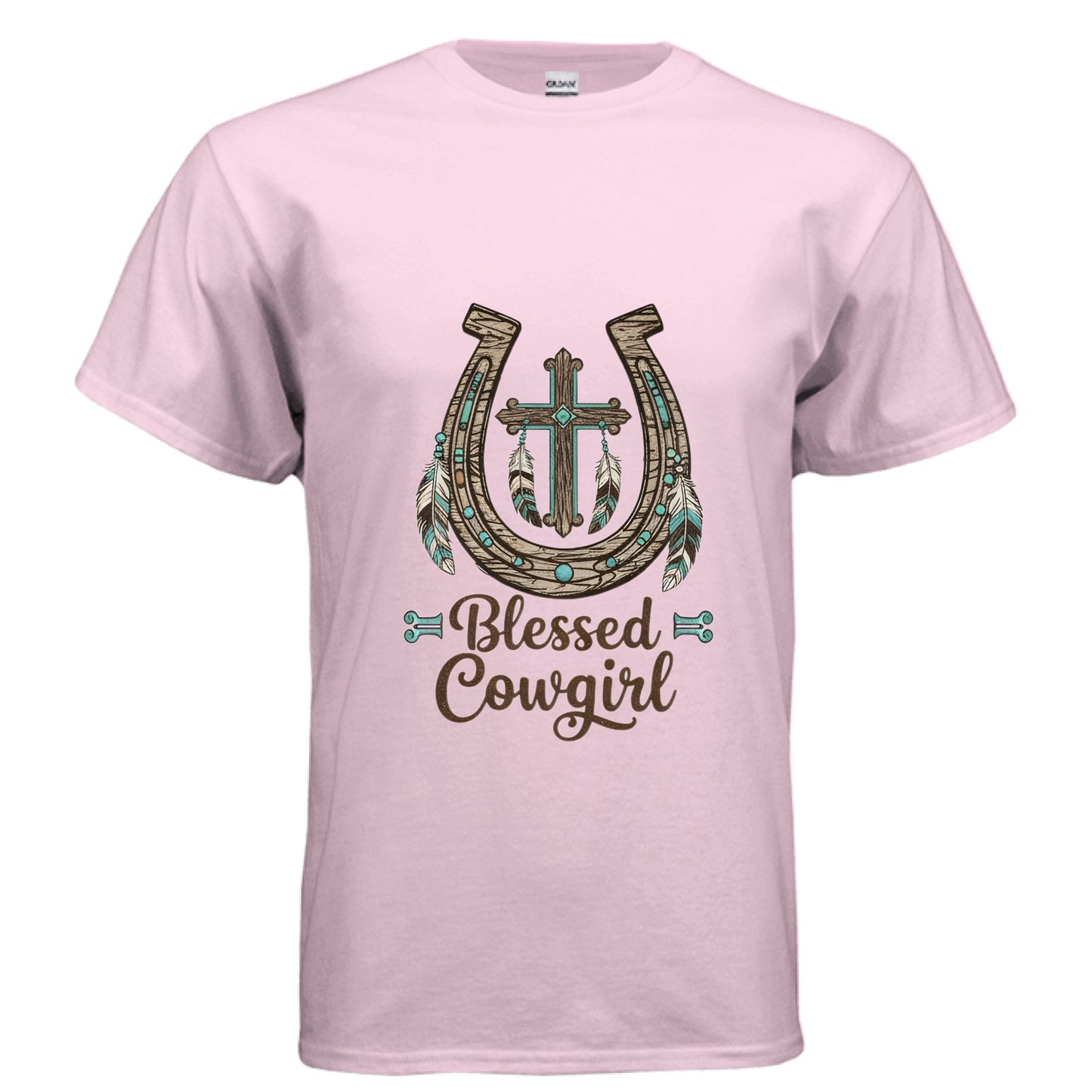 Blessed Cowgirl Faith T-Shirt LIGHT PINK Salvation Clothing and Accessories Apparel