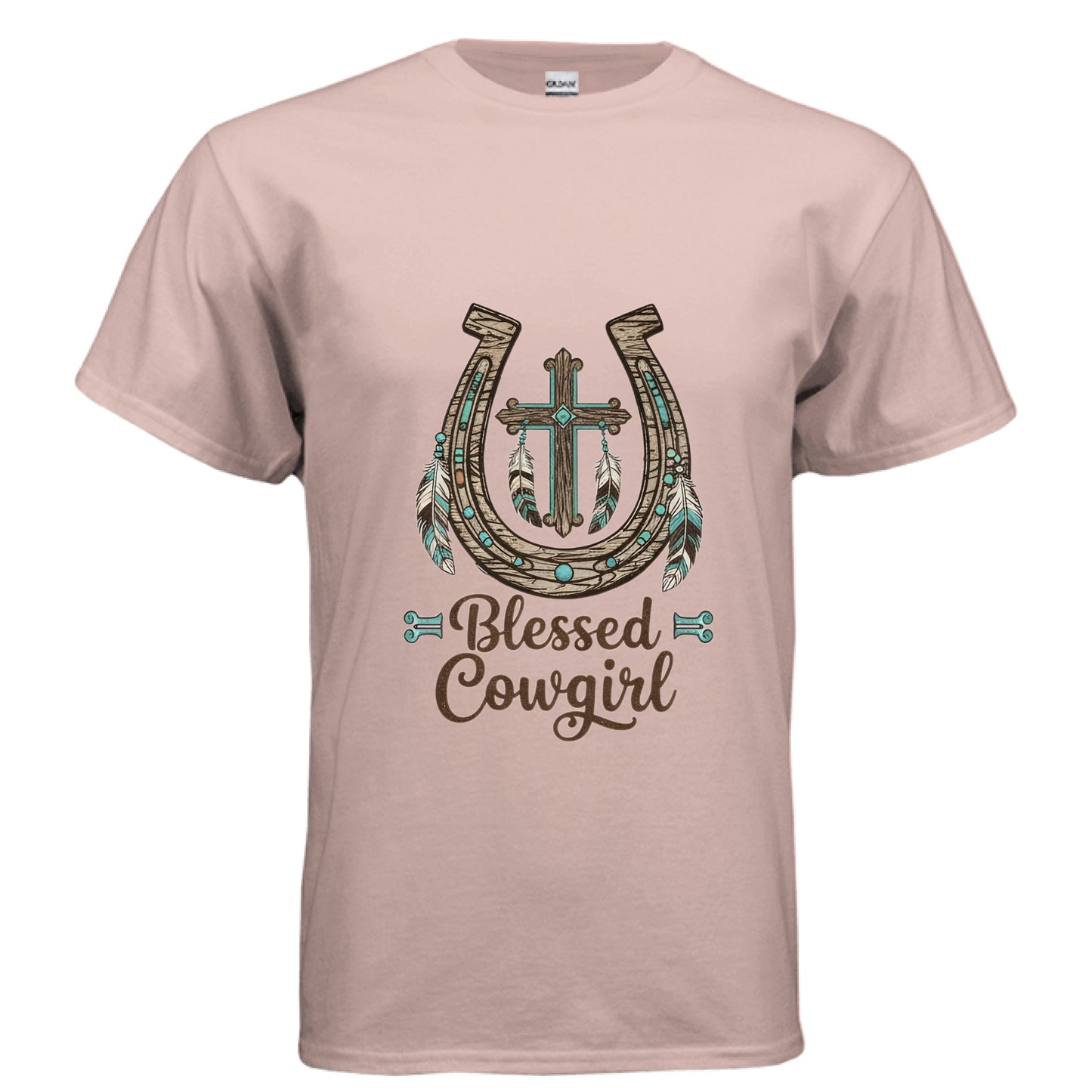 Blessed Cowgirl Faith T-Shirt Dusty Rose Salvation Clothing and Accessories Apparel