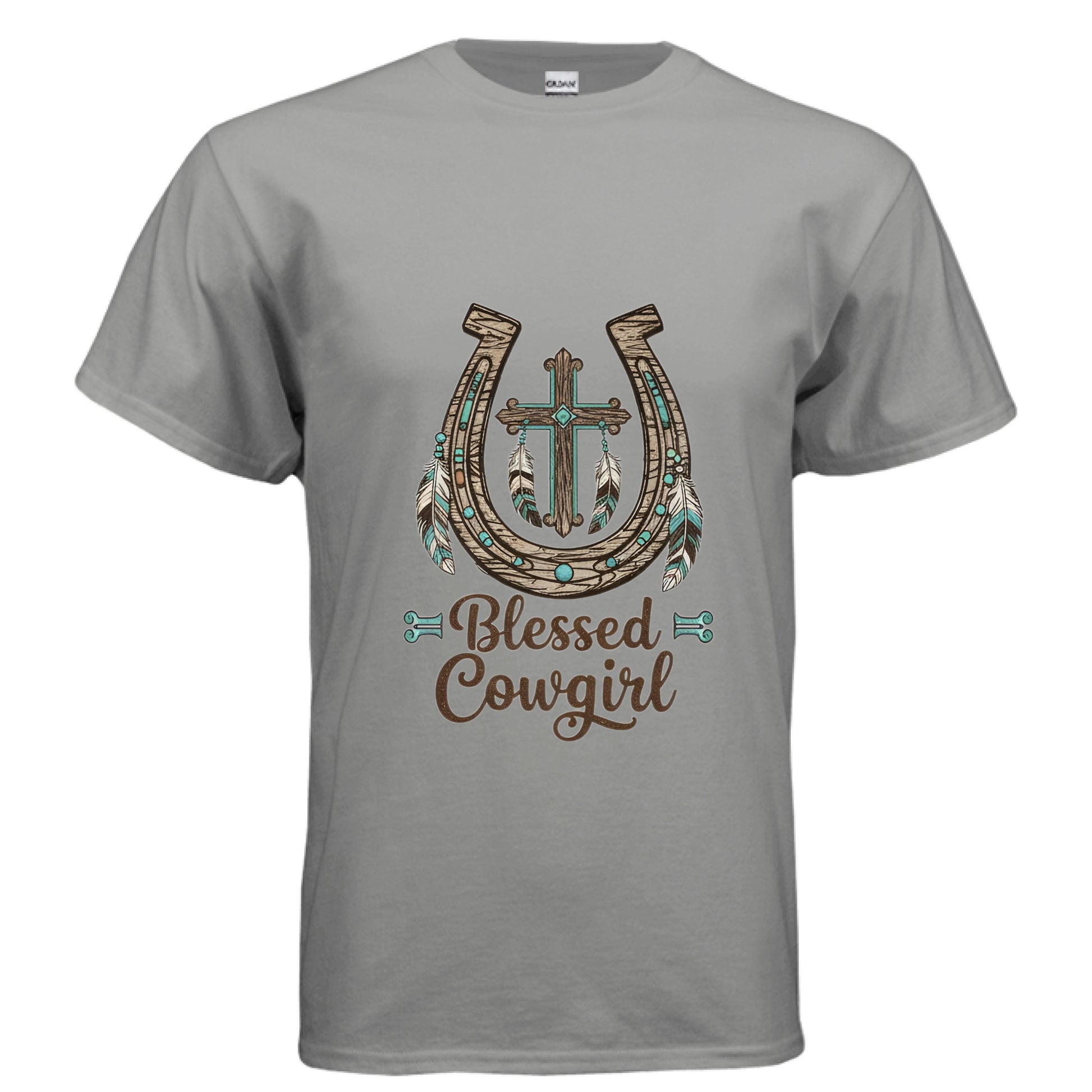 Blessed Cowgirl Faith T-Shirt GRAVEL Salvation Clothing and Accessories Apparel