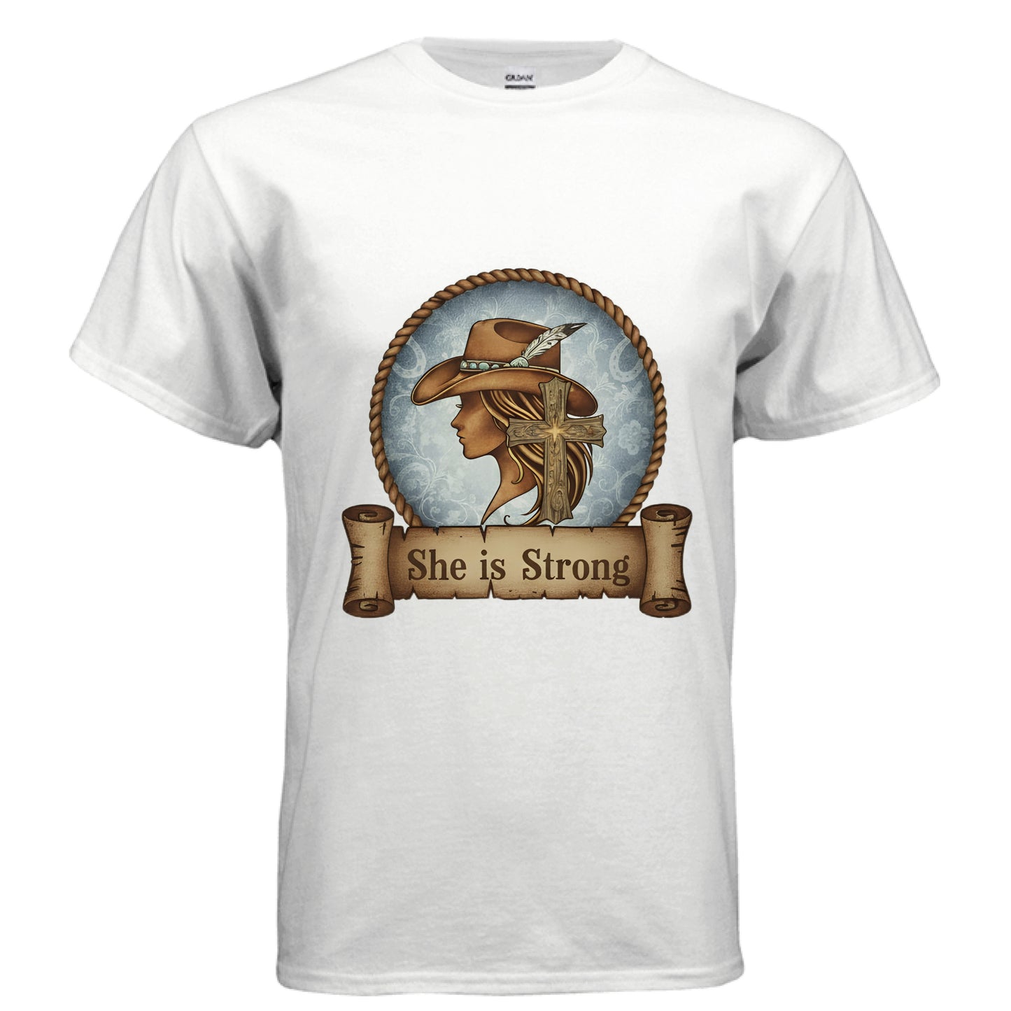 She is Strong Faith T-Shirt WHITE Salvation Clothing and Accessories Apparel