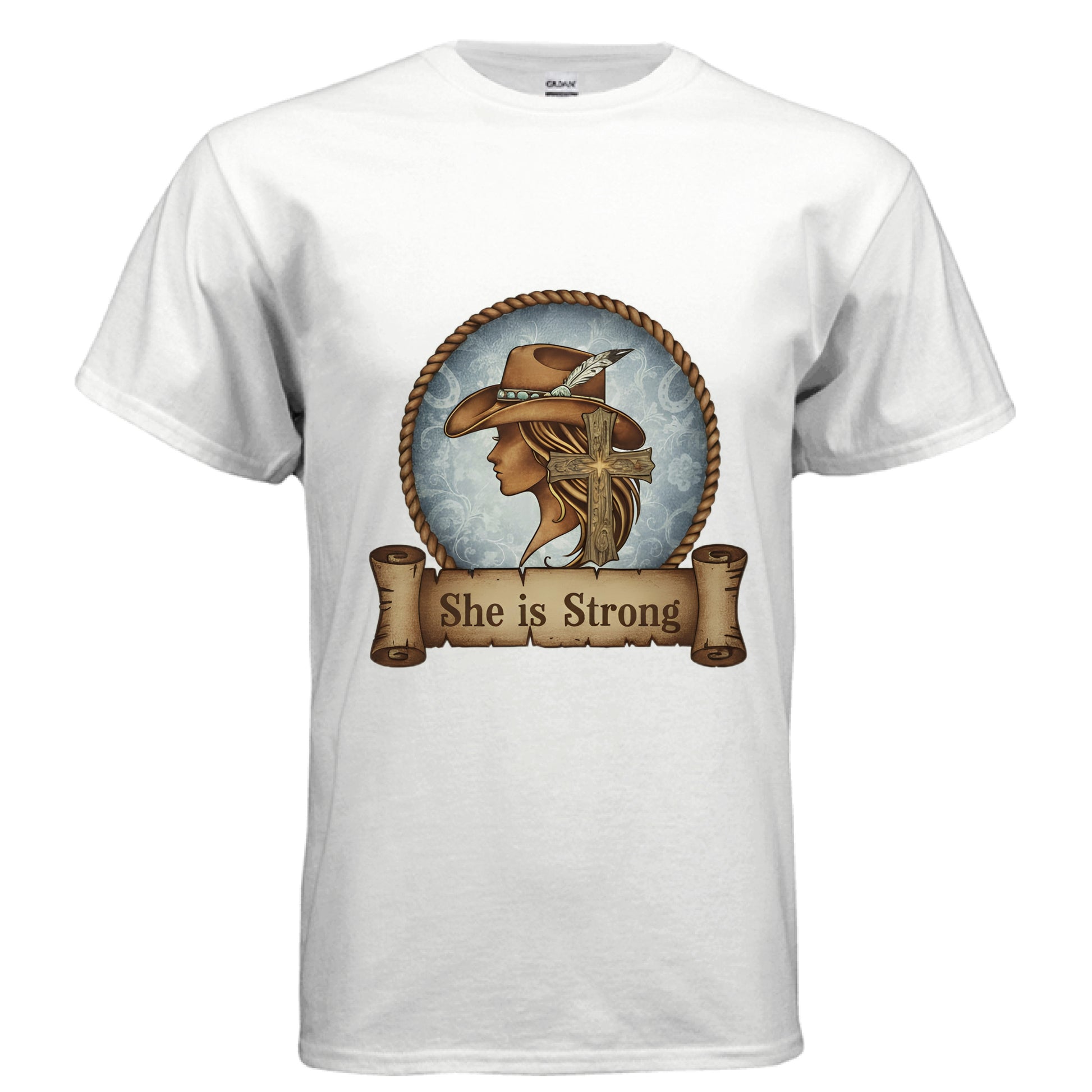 She is Strong Faith T-Shirt WHITE Salvation Clothing and Accessories Apparel