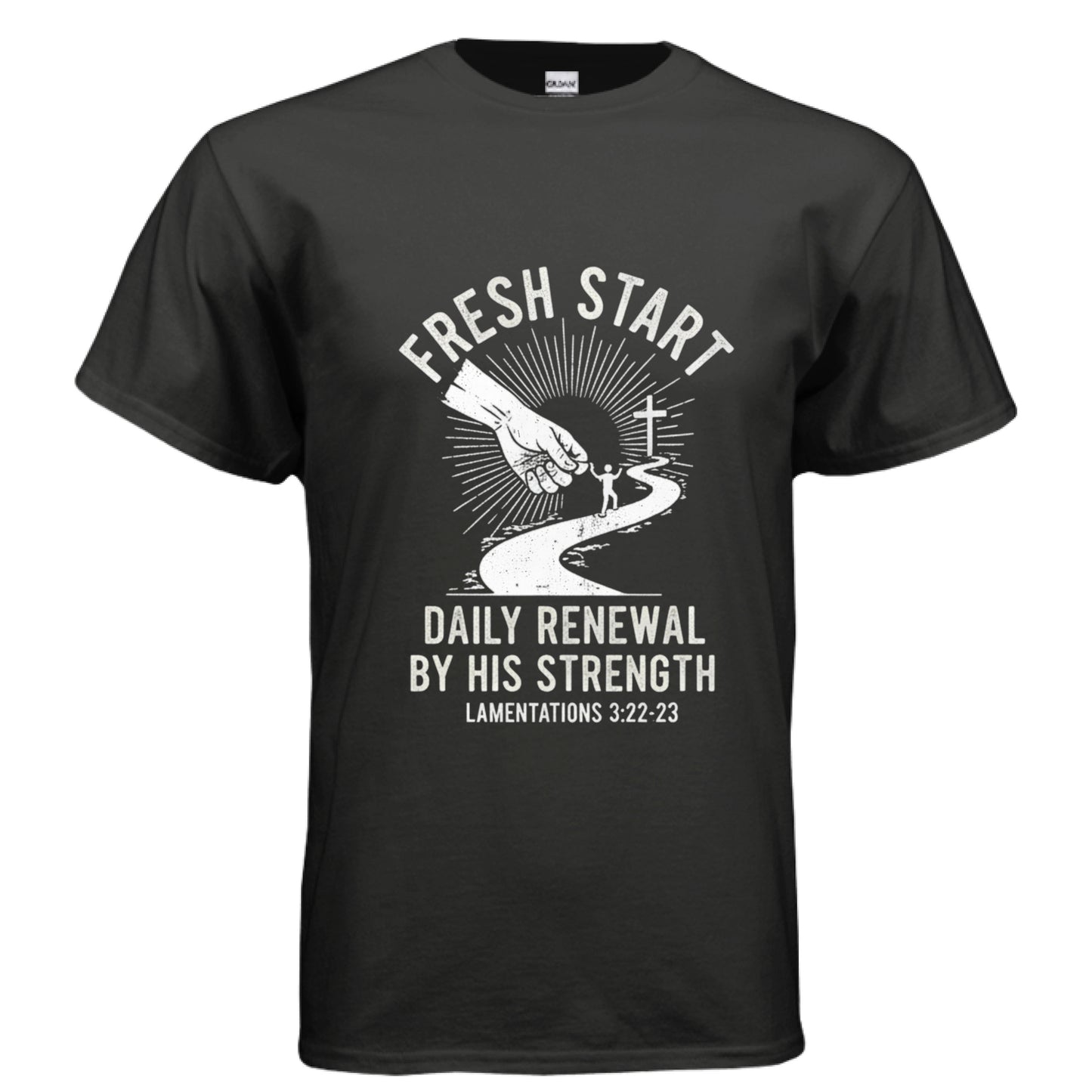 Fresh Start Faith T-Shirt (New beginning in life) BLACK Salvation Clothing and Accessories Apparel
