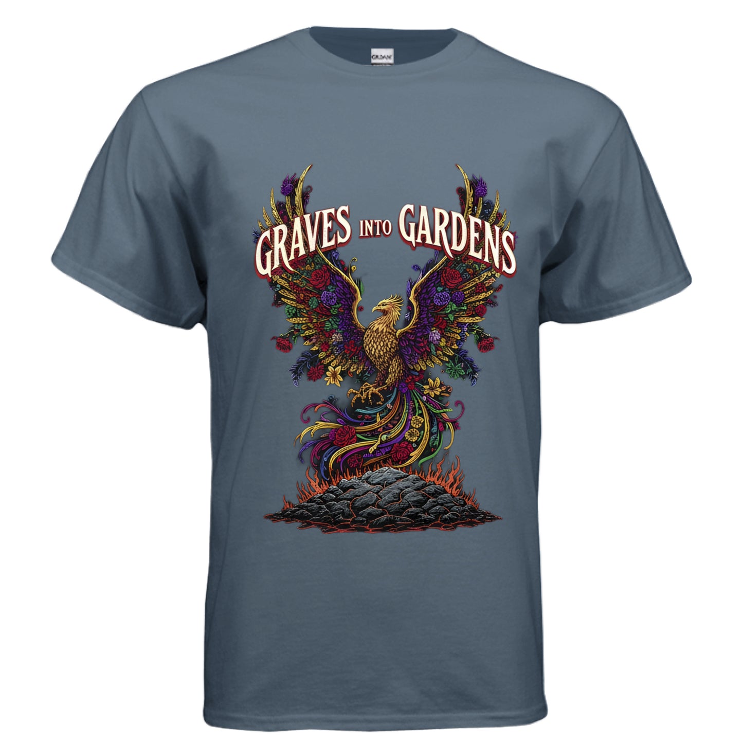 Garden To Graves Faith T-Shirt (Brandon Lake Inspired) INDIGO BLUE Salvation Clothing and Accessories Apparel
