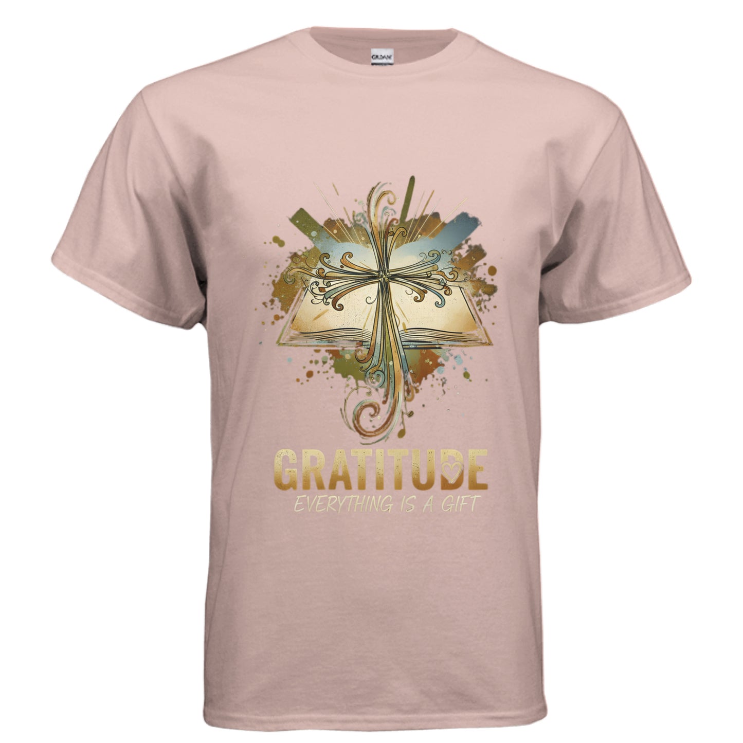 Gratitude Faith T-Shirt (Brandon Lake inspired) Dusty Rose Salvation Clothing and Accessories Apparel