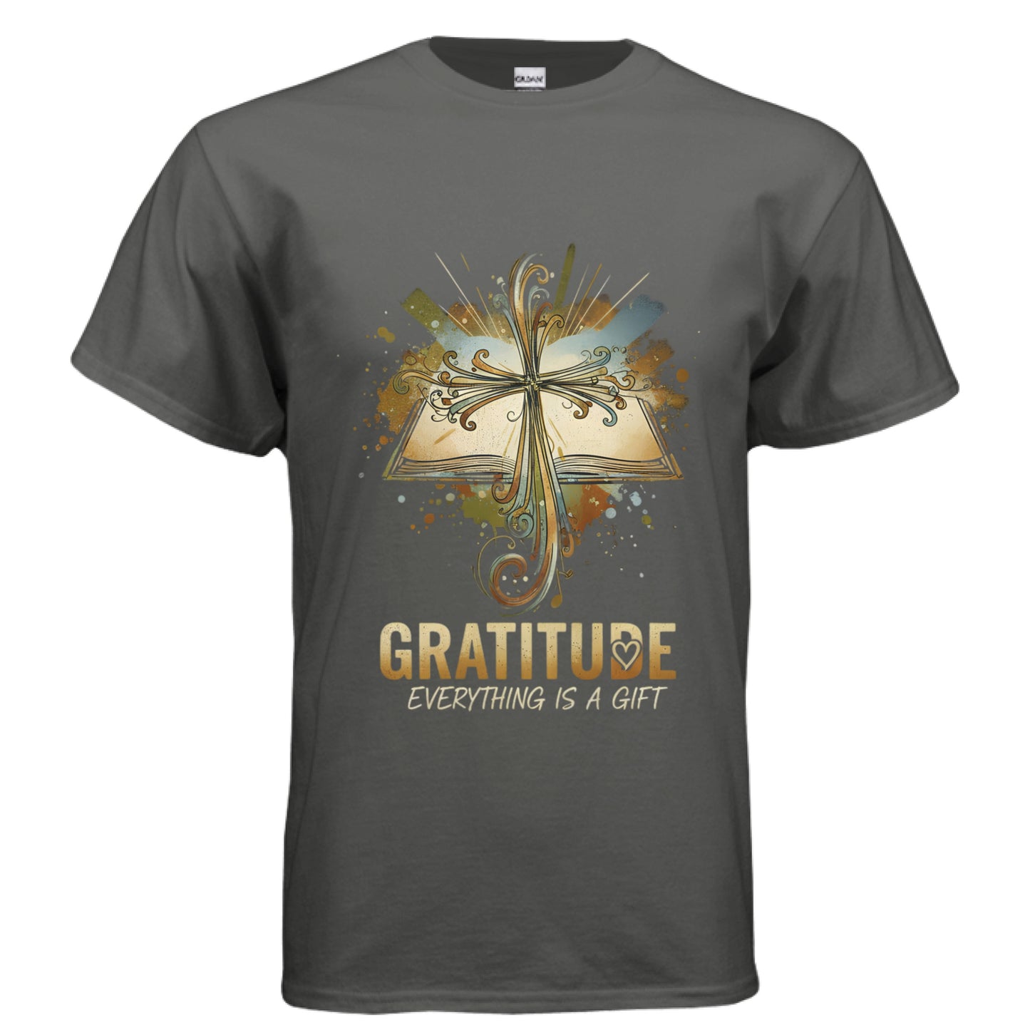 Gratitude Faith T-Shirt (Brandon Lake inspired) CHARCOAL Salvation Clothing and Accessories Apparel