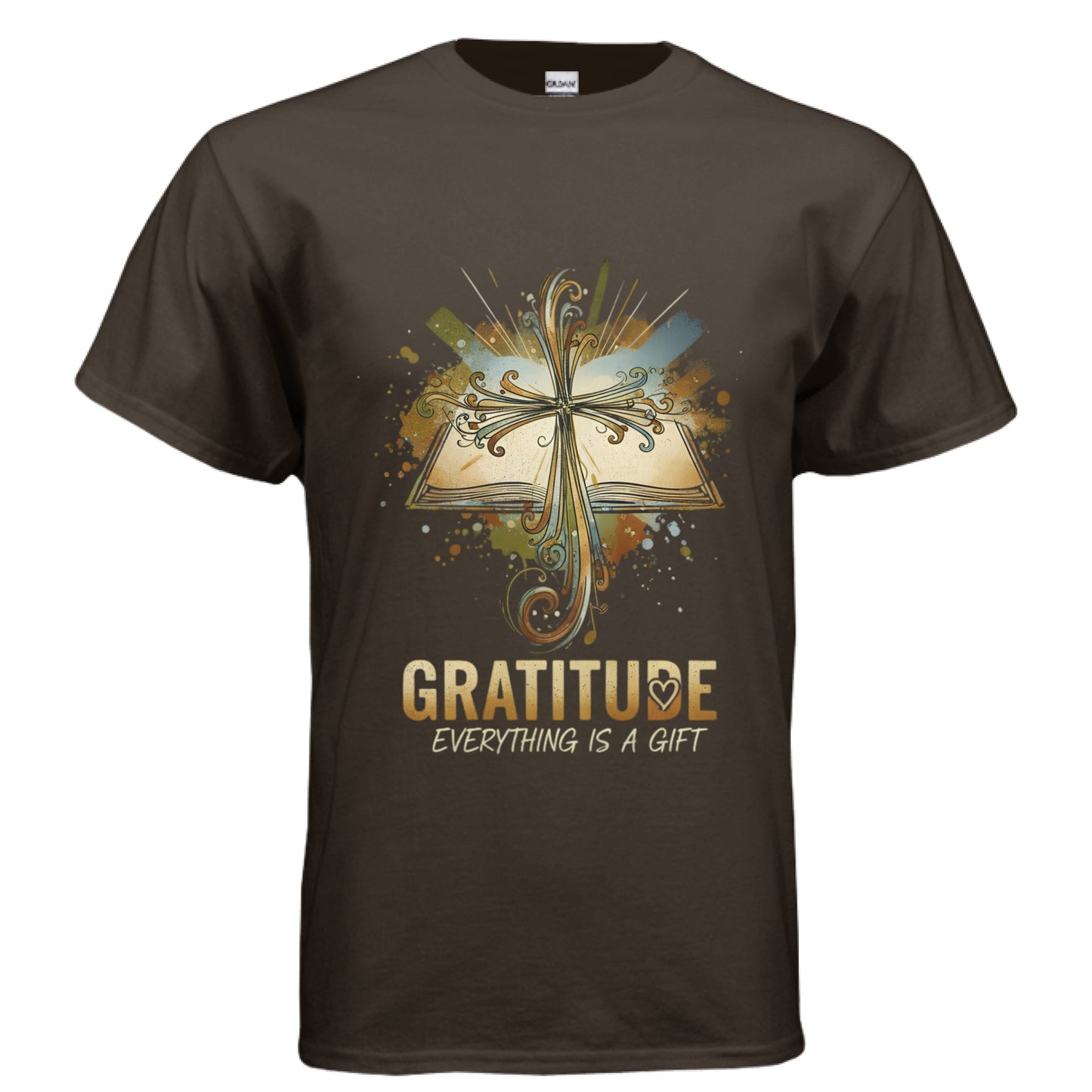 Gratitude Faith T-Shirt (Brandon Lake inspired) DARK CHOCOLATE Salvation Clothing and Accessories Apparel