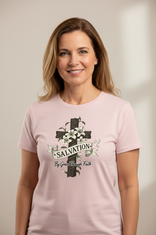 Salvation By Grace Faith T-Shirt Salvation Clothing and Accessories Apparel