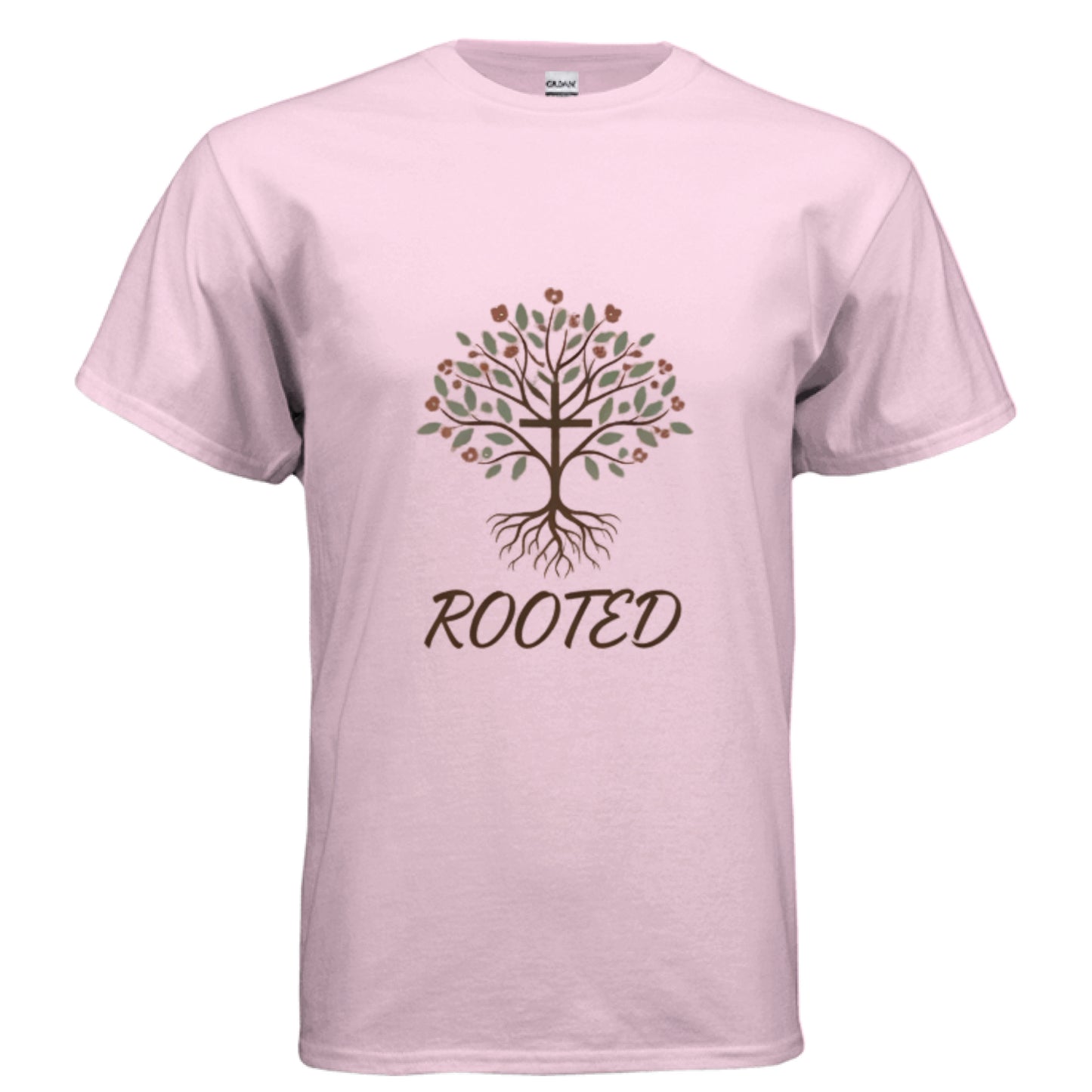 Rooted Faith T-Shirt LIGHT PINK Salvation Clothing and Accessories Apparel