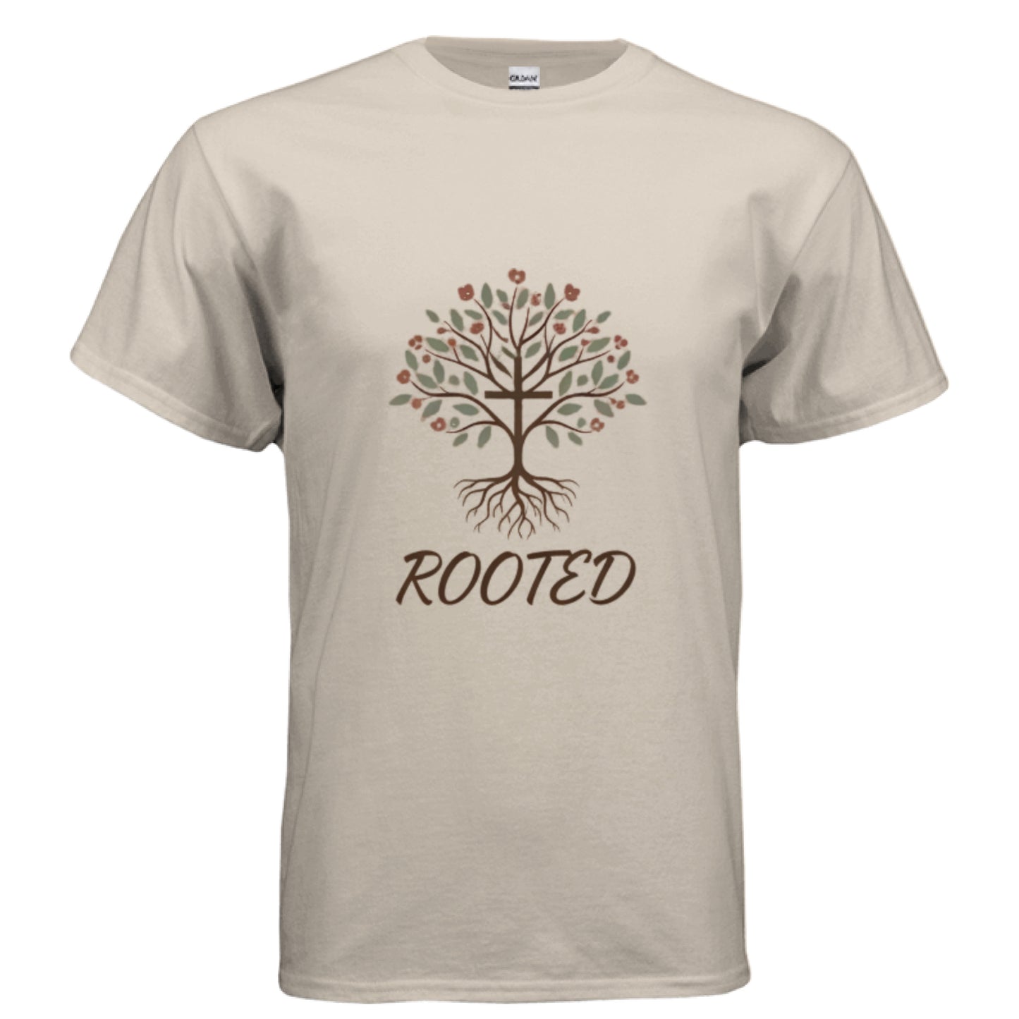 Rooted Faith T-Shirt SAND Salvation Clothing and Accessories Apparel