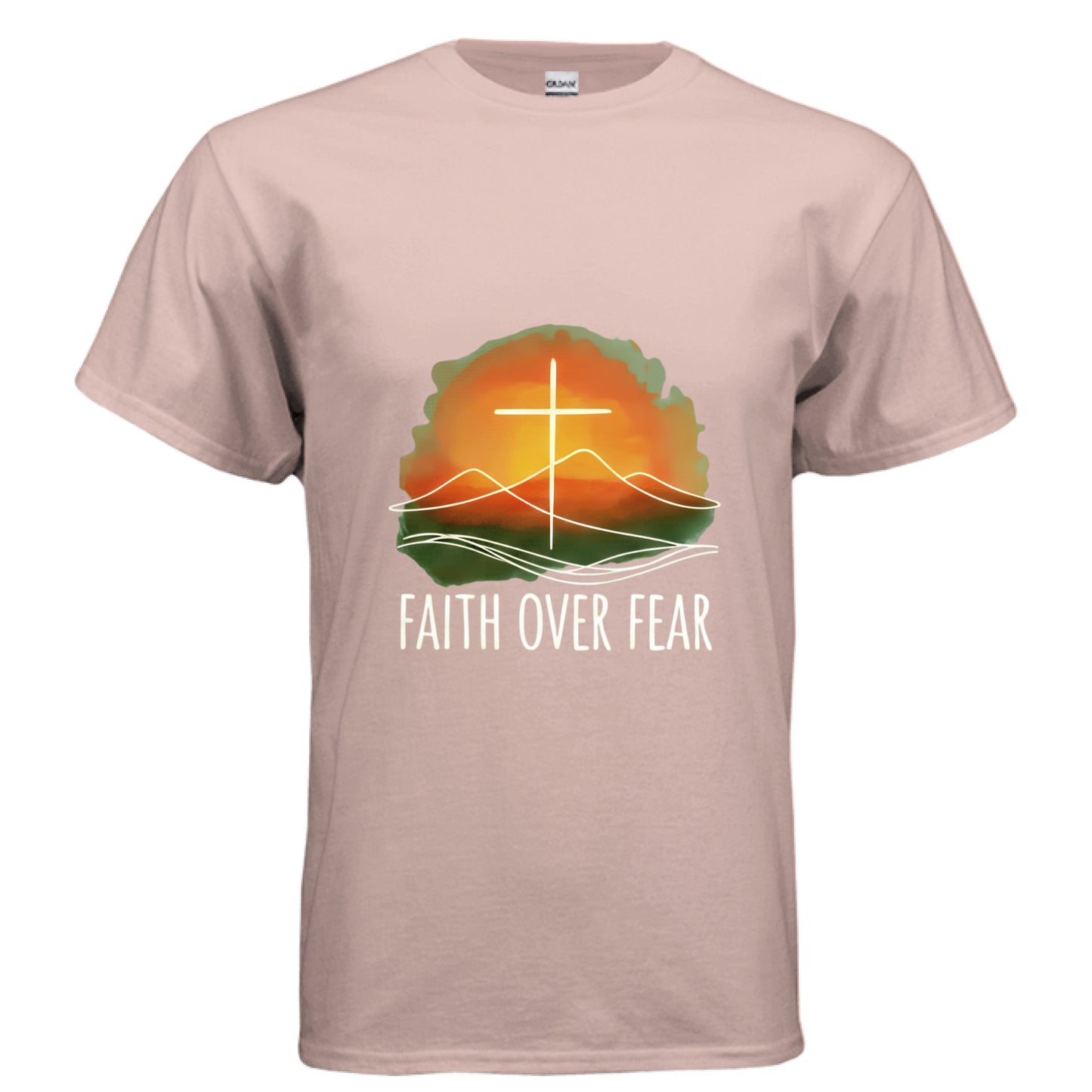 Faith Over Fear Faith T-Shirt Dusty Rose Salvation Clothing and Accessories Apparel