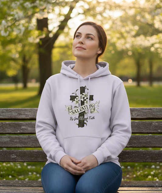 Salvation By Grace Faith Hoodie Salvation FaithWear Apparel