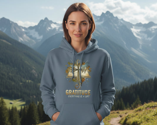 Gratitude Faith Hoodie (Brandon Lake inspired) INDIGO BLUE Salvation Clothing and Accessories Apparel