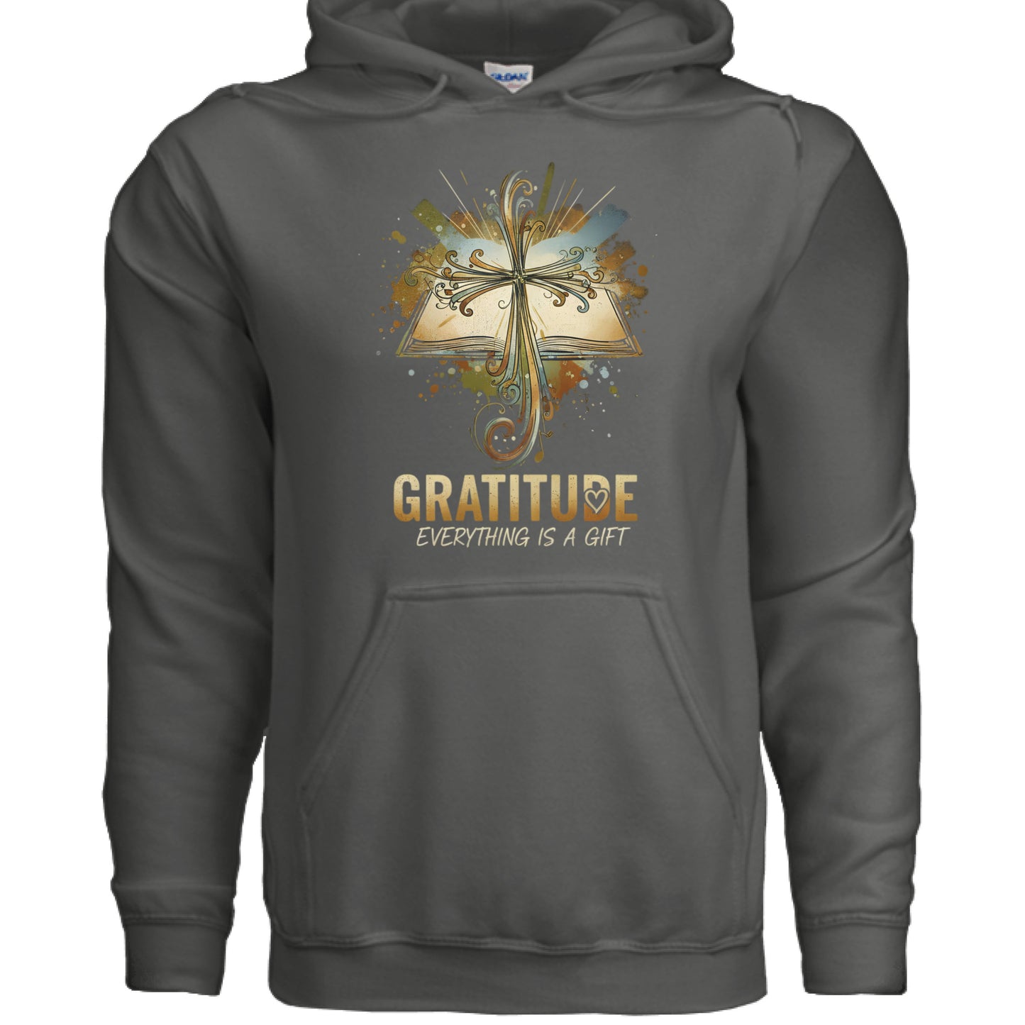 Gratitude Faith Hoodie (Brandon Lake inspired) CHARCOAL Salvation Clothing and Accessories Apparel