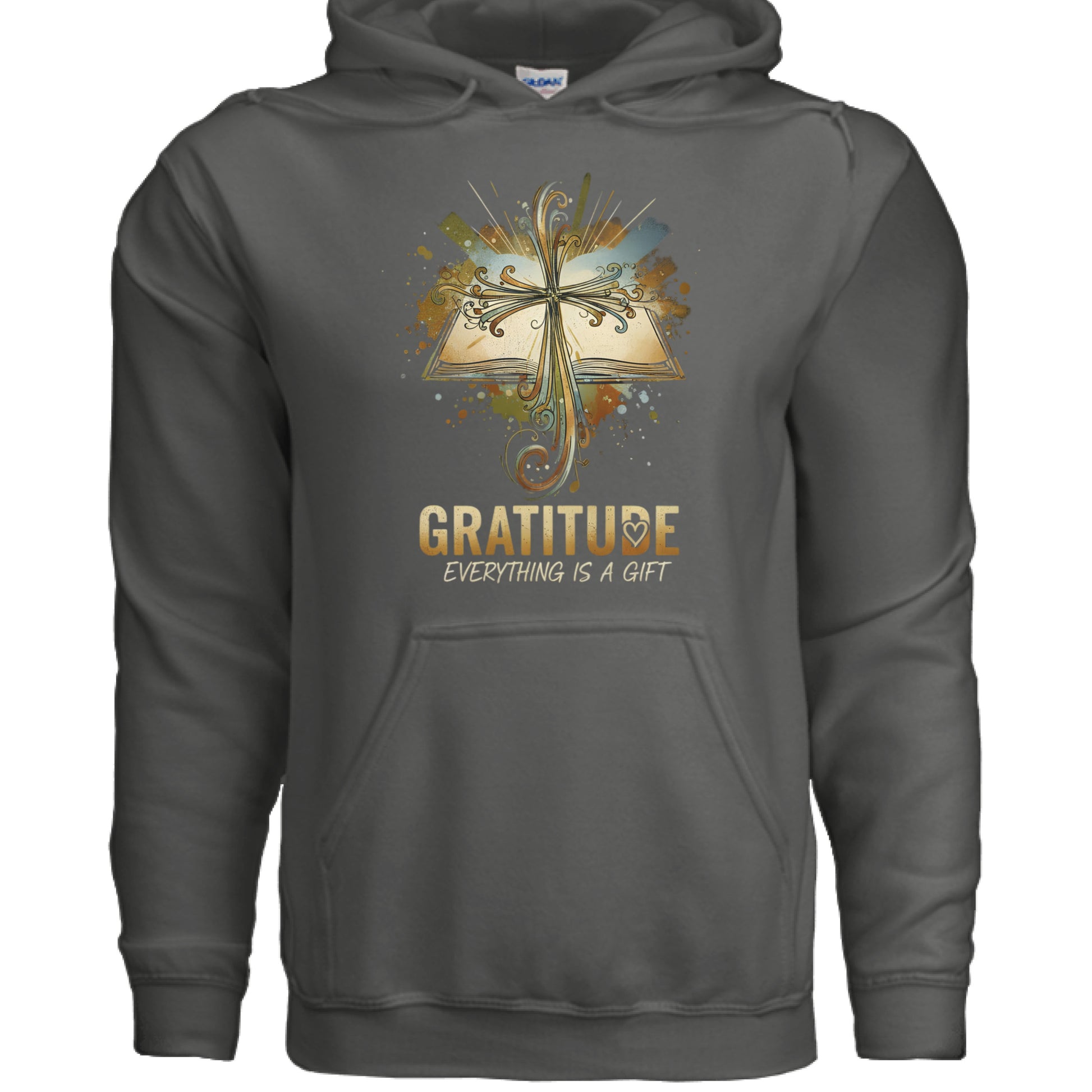 Gratitude Faith Hoodie (Brandon Lake inspired) CHARCOAL Salvation Clothing and Accessories Apparel