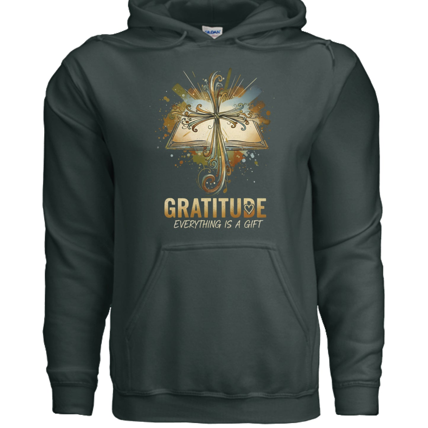Gratitude Faith Hoodie (Brandon Lake inspired) FOREST GREEN Salvation Clothing and Accessories Apparel