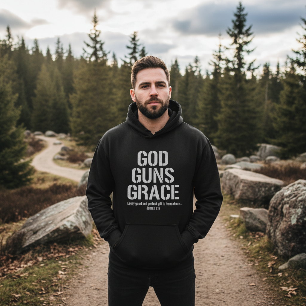 God Guns Grace Faith Hoodie