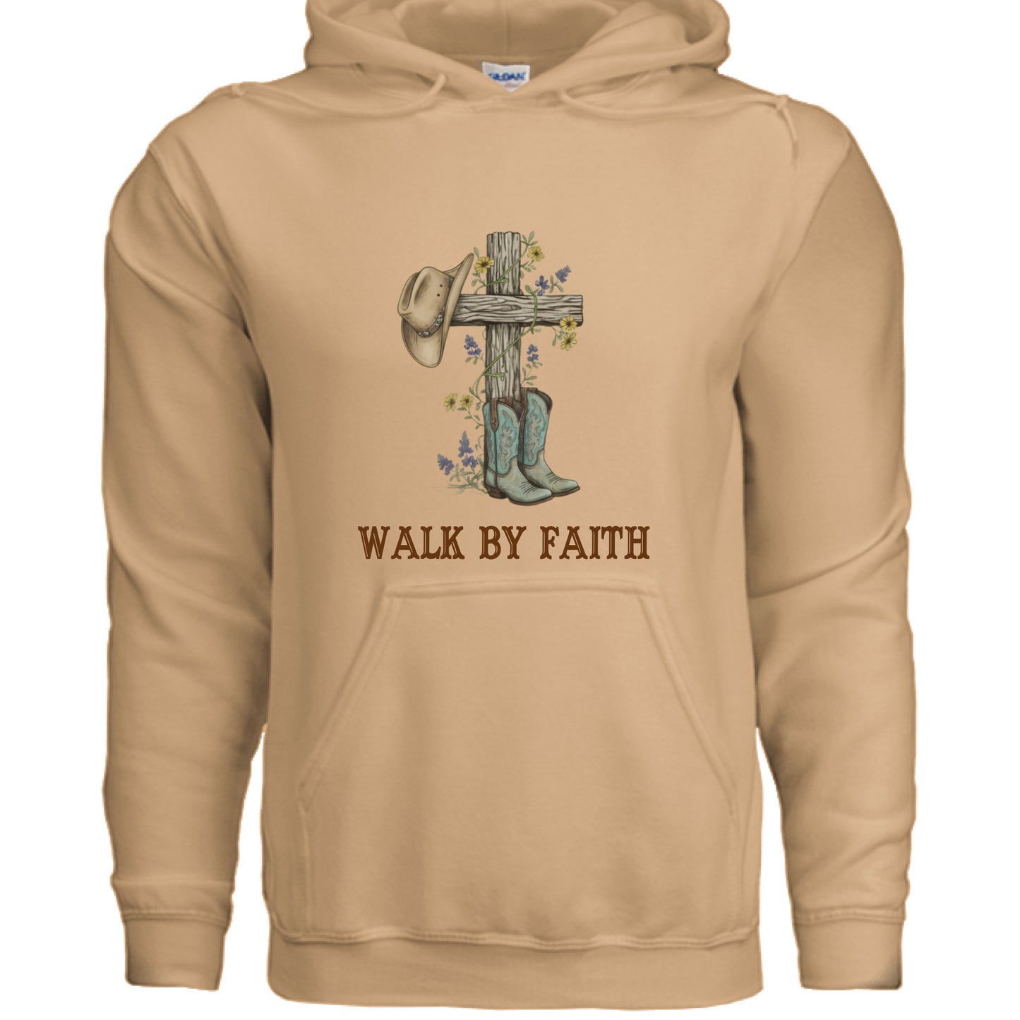 Walk by Faith Faith Hoodie Old Gold Salvation Clothing and Accessories Apparel