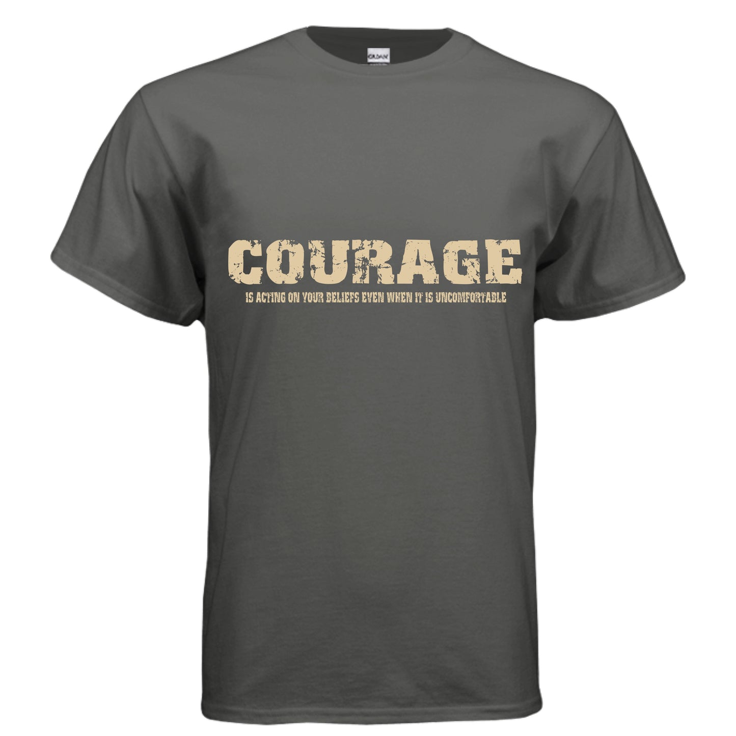 Courage Patriot T-Shirt-(Charlie Kirk Inspired) CHARCOAL Salvation Clothing and Accessories Apparel