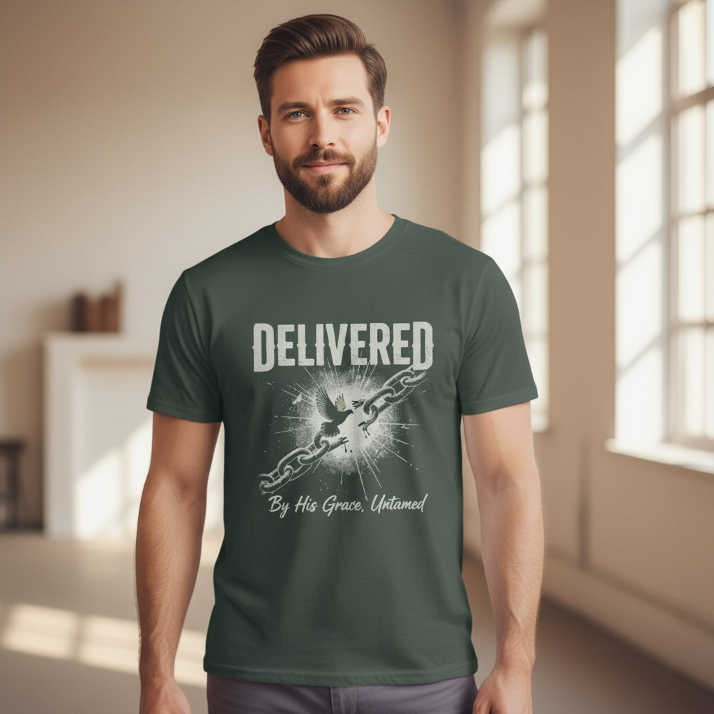 Delivered Faith T-Shirt FOREST GREEN Salvation Clothing and Accessories Apparel