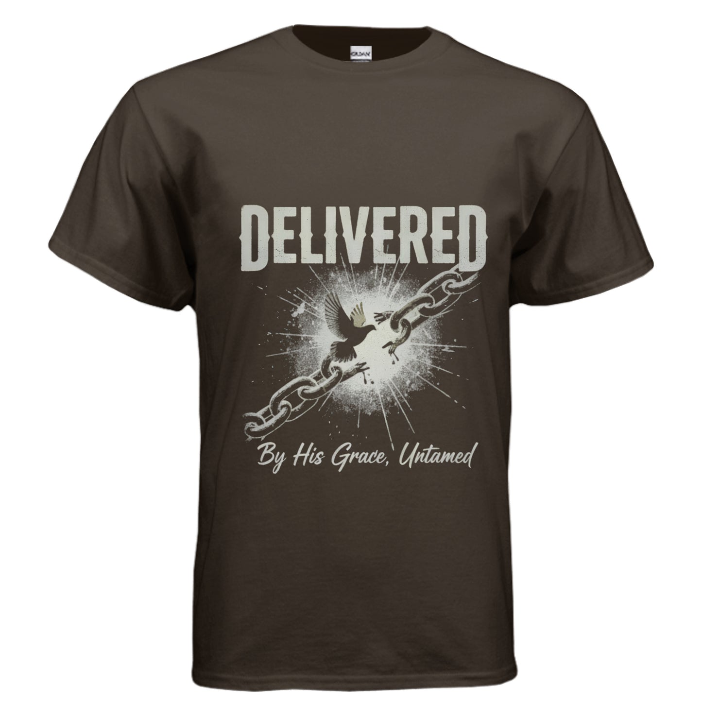 Delivered Faith T-Shirt DARK CHOCOLATE Salvation Clothing and Accessories Apparel