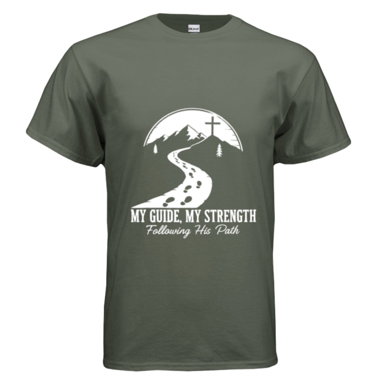 My Guide My Strength Faith T-Shirt MILITARY GREEN Salvation Clothing and Accessories Apparel