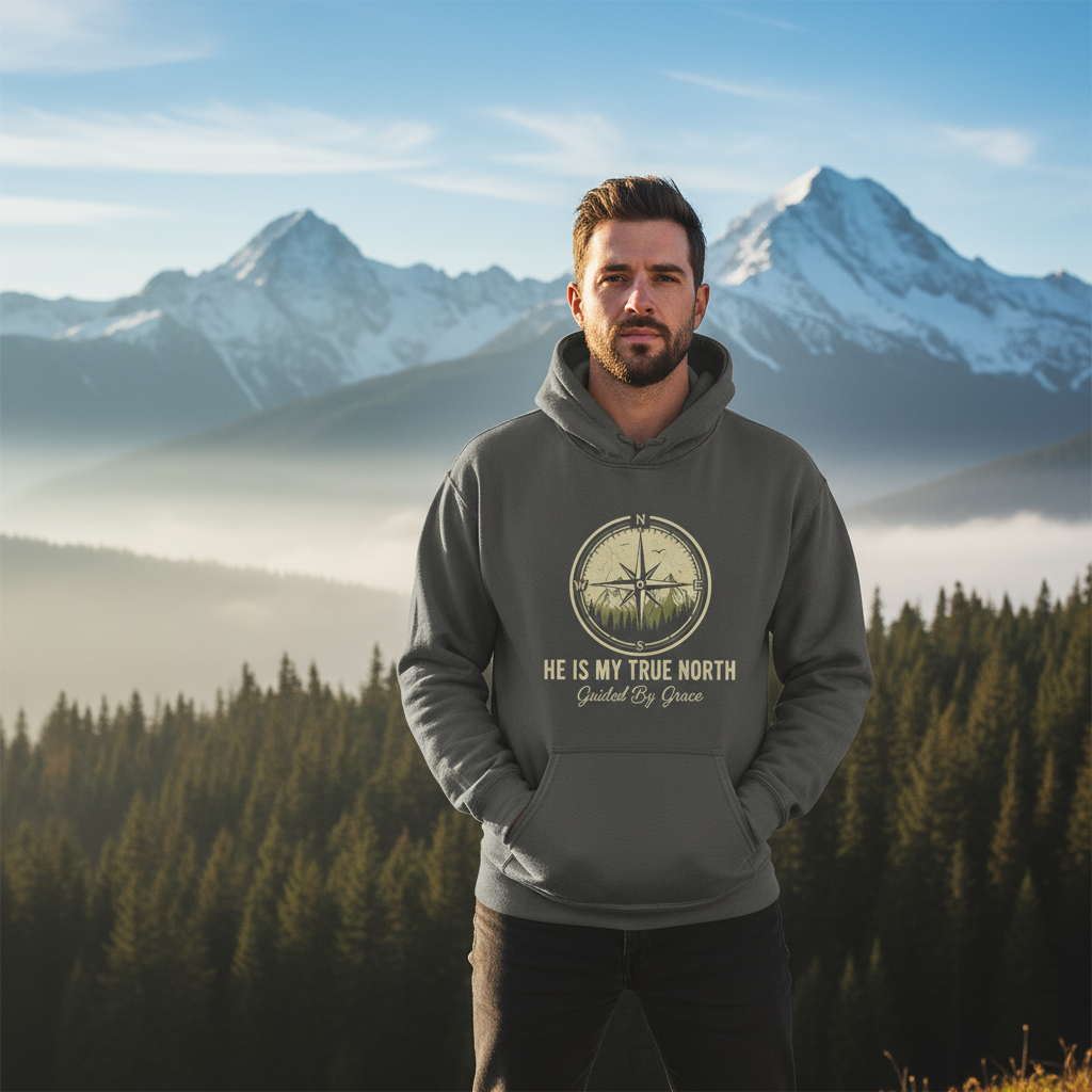 He is my True North Faith Hoodie