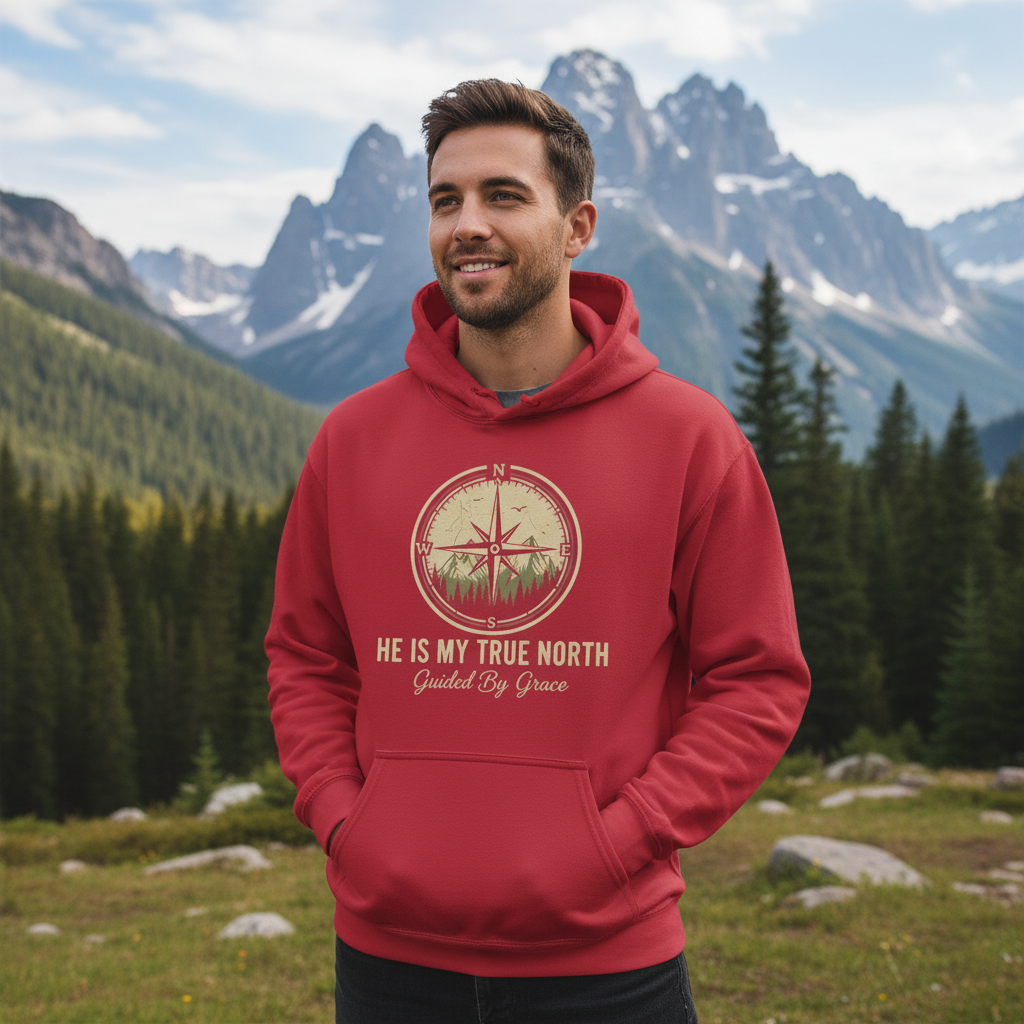 He is my True North Faith Hoodie