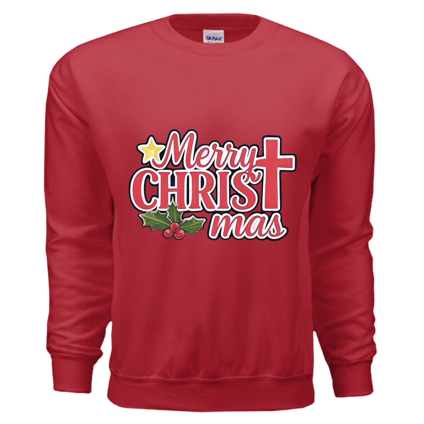 Merry Christ-Mas Faith Sweatshirt RED Salvation Clothing and Accessories