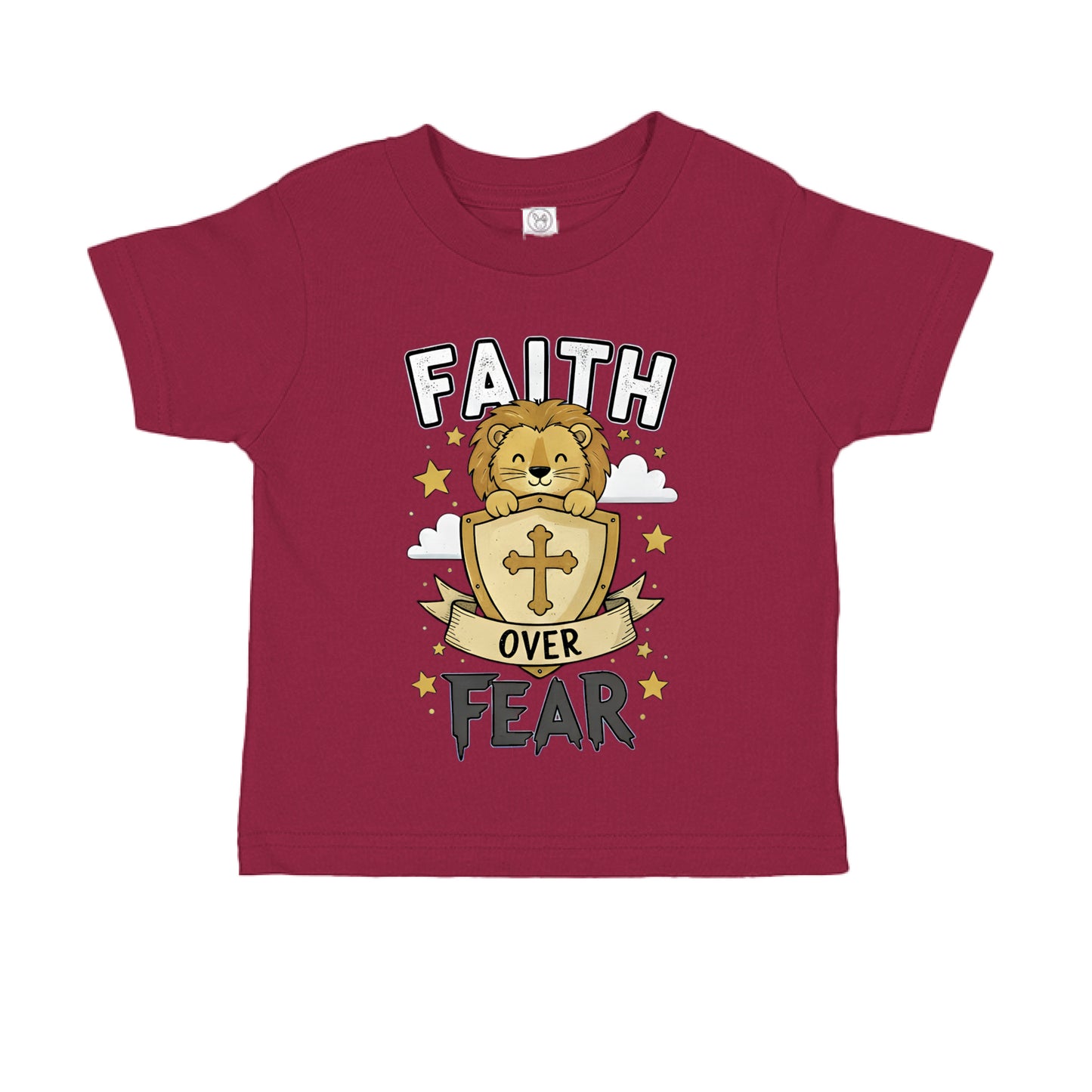 Faith over Fear Boys Faith T-Shirt GARNET Salvation Clothing and Accessories Apparel