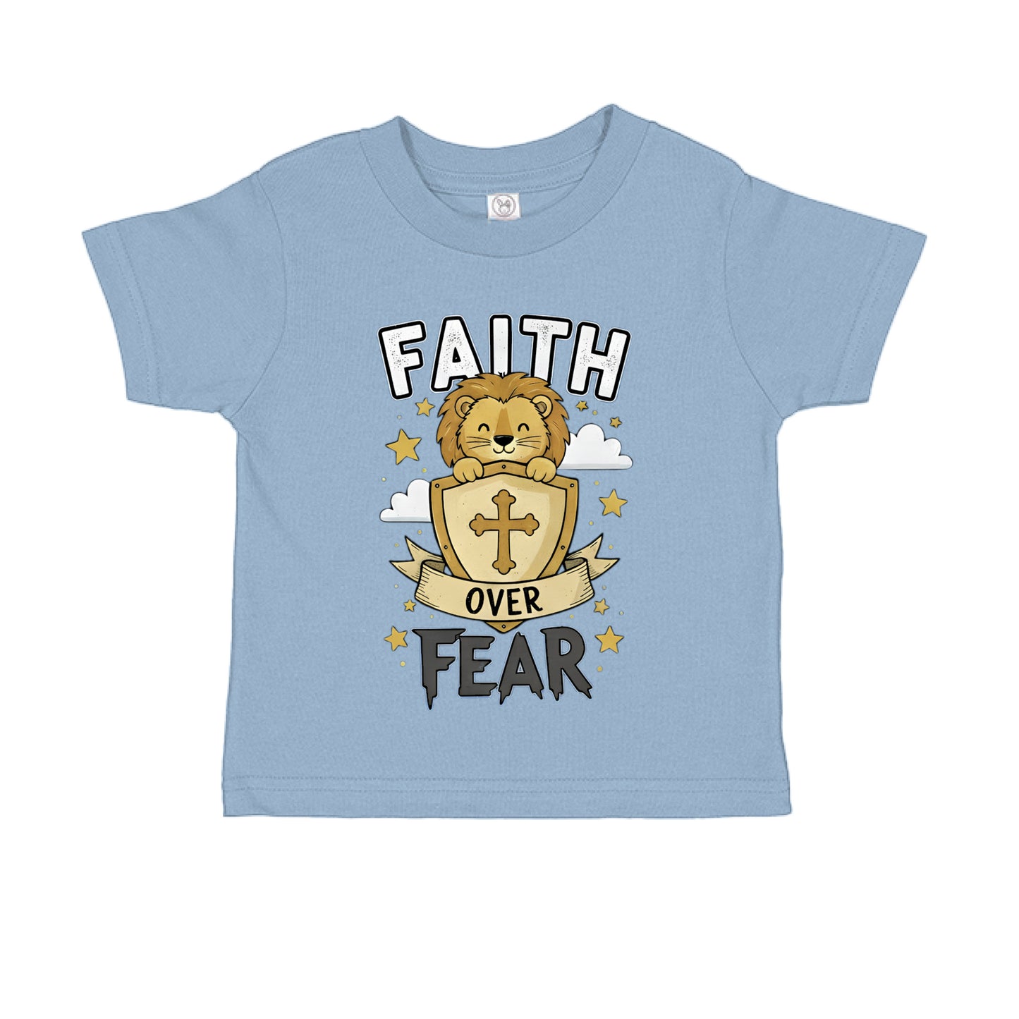 Faith over Fear Boys Faith T-Shirt LT.BLUE Salvation Clothing and Accessories Apparel