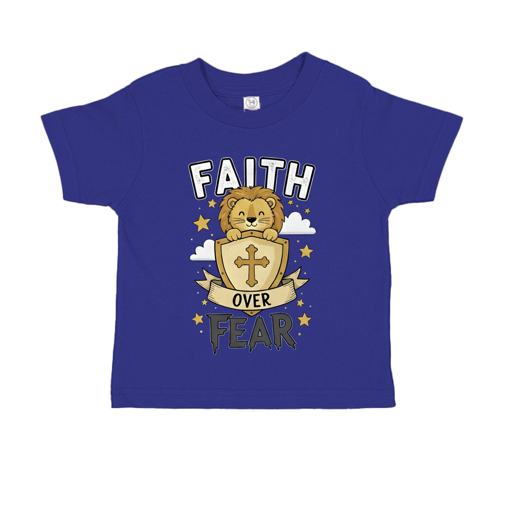 Faith over Fear Boys Faith T-Shirt COBALT Salvation Clothing and Accessories Apparel