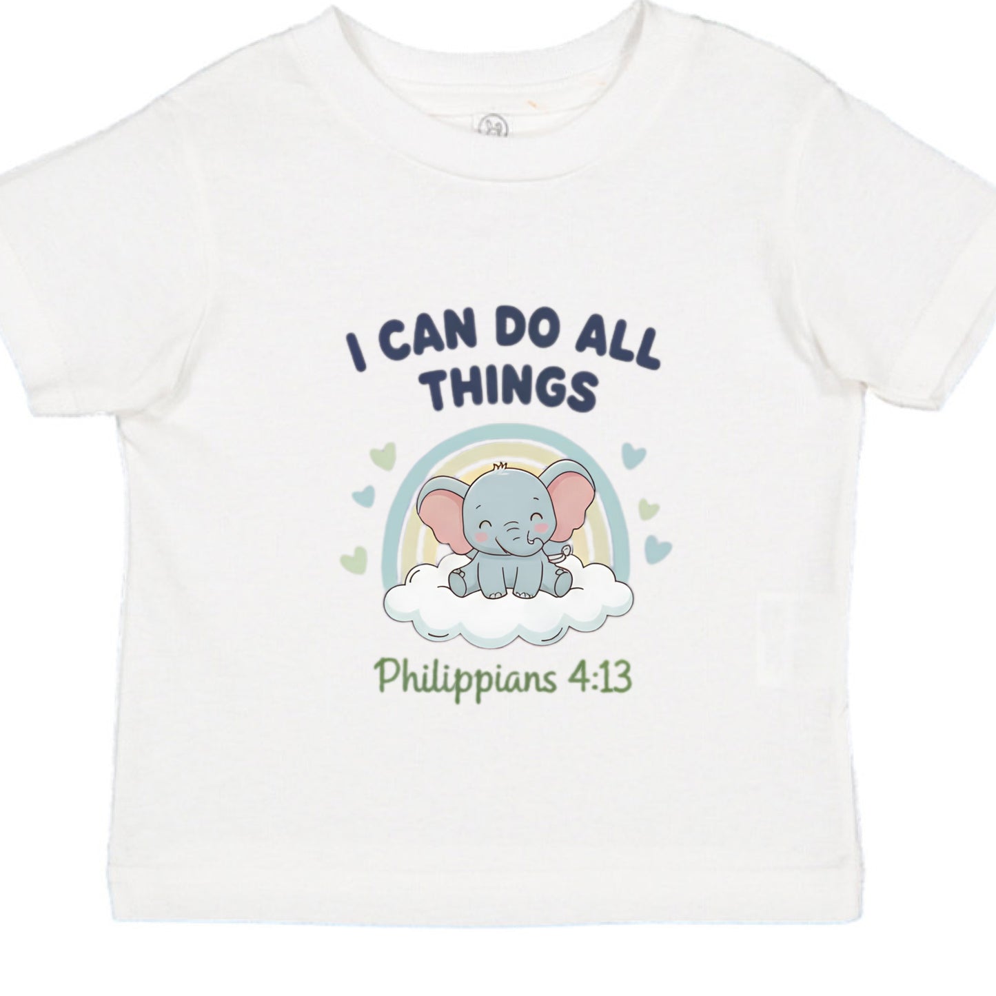 I Can Do All Things Baby Philippians 4:13 Faith T-Shirt WHITE Salvation Clothing and Accessories Apparel