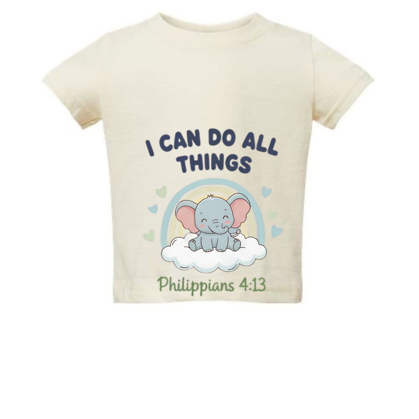 I Can Do All Things Baby Philippians 4:13 Faith T-Shirt Natural Salvation Clothing and Accessories Apparel