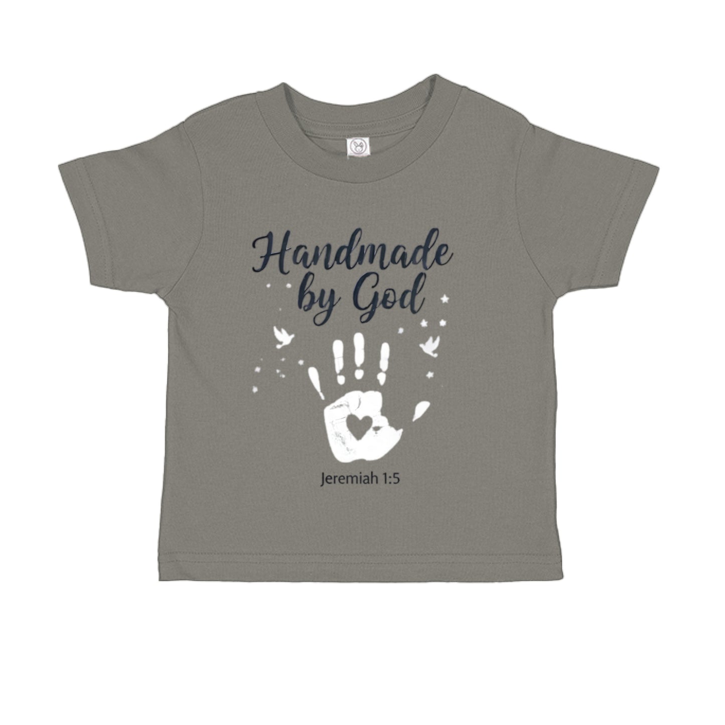 Handmade Jeremiah 1:5 Faith Girls Toddler T-Shirt CHARCOAL Salvation Clothing and Accessories Apparel