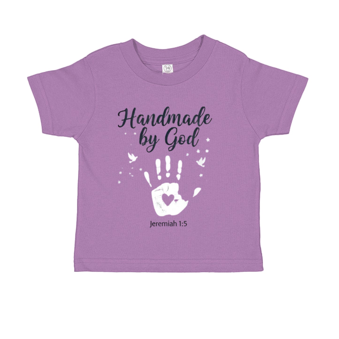 Handmade Jeremiah 1:5 Faith Girls Toddler T-Shirt LAVENDER Salvation Clothing and Accessories Apparel