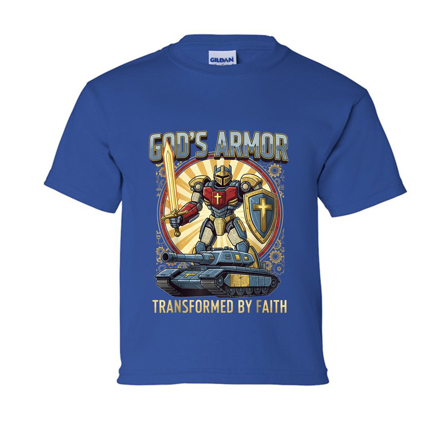 Transformed by Faith Faith kids T-Shirt ROYAL Salvation Clothing and Accessories Apparel