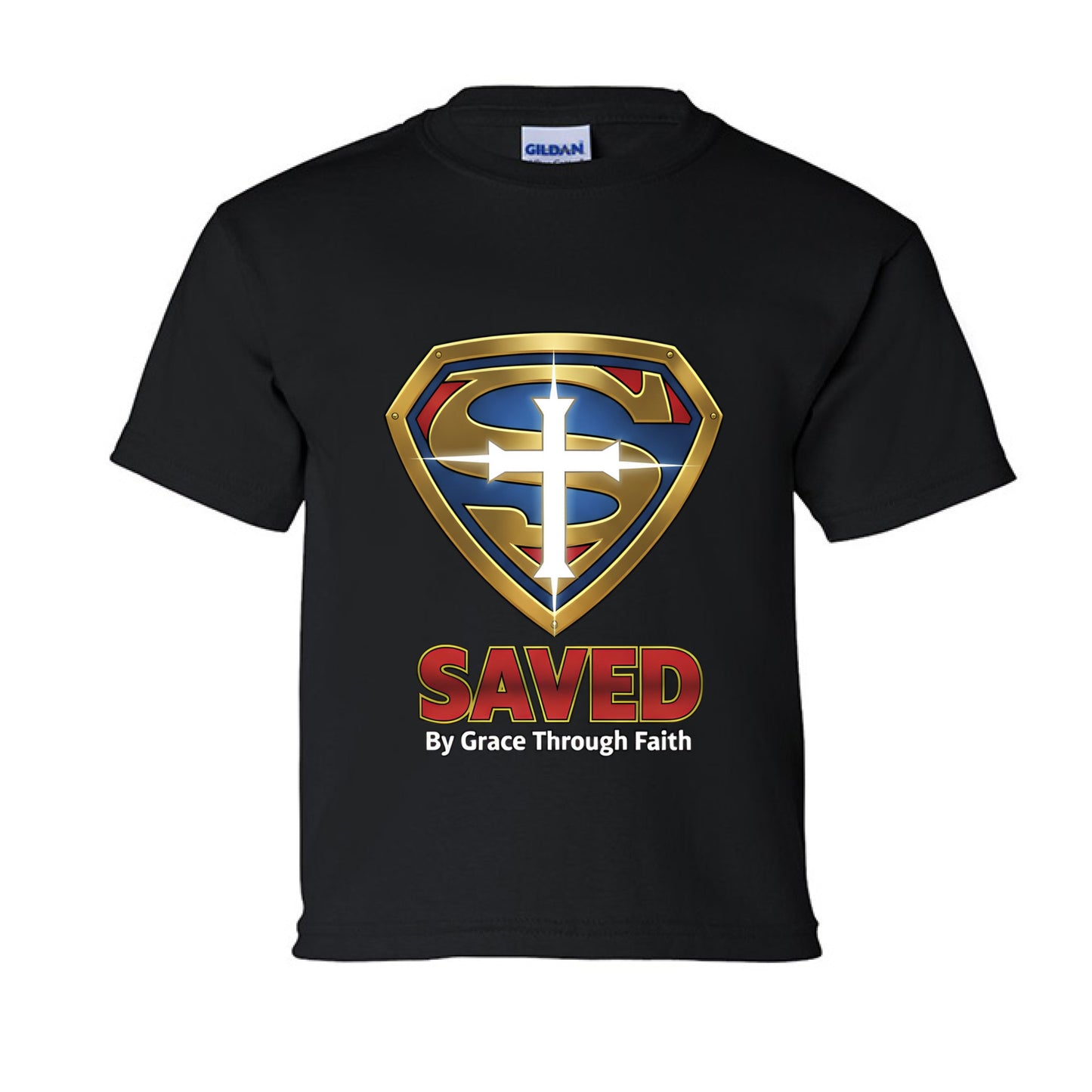 Saved Faith kids T-Shirt BLACK Salvation Clothing and Accessories Apparel