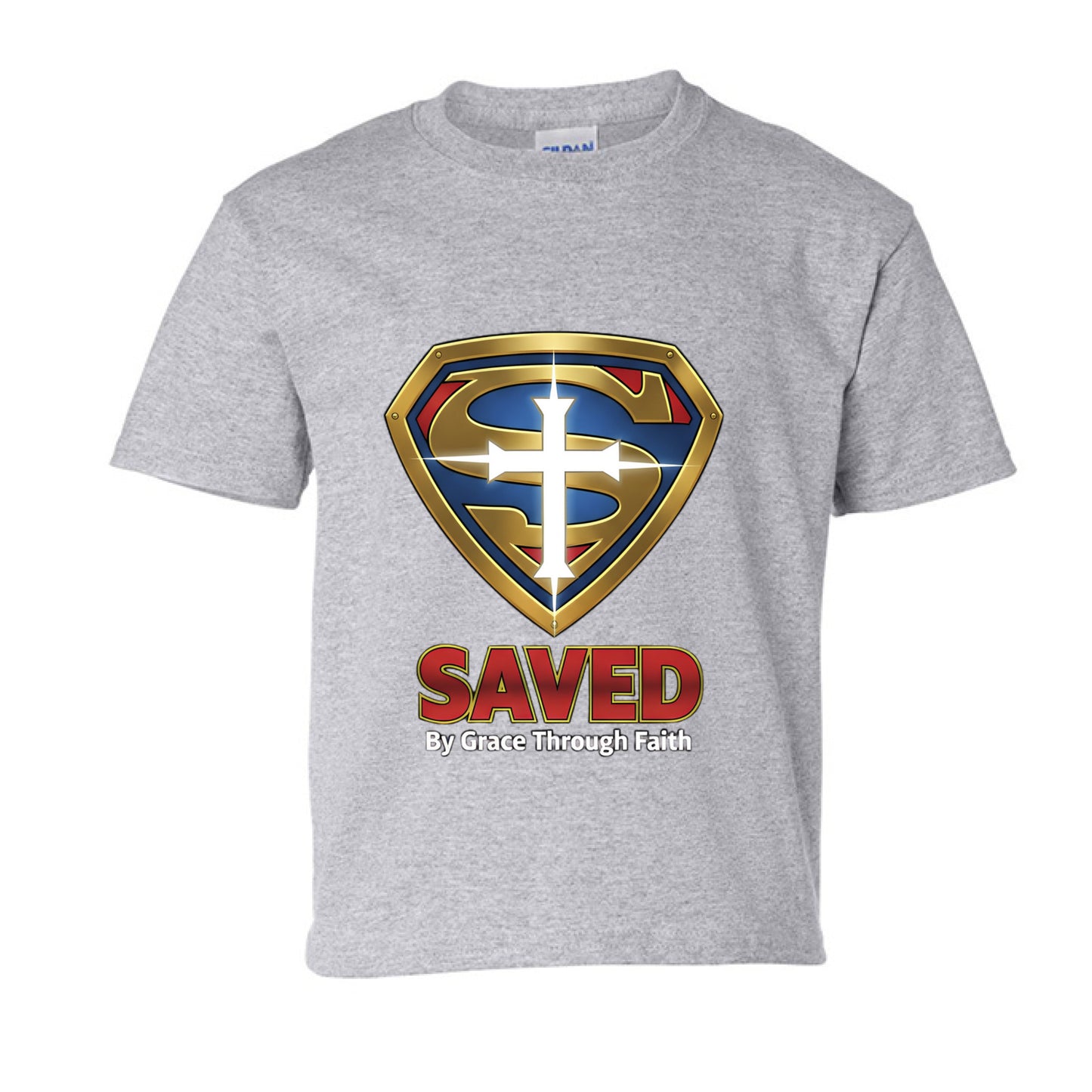 Saved Faith kids T-Shirt SPORT GREY Salvation Clothing and Accessories Apparel